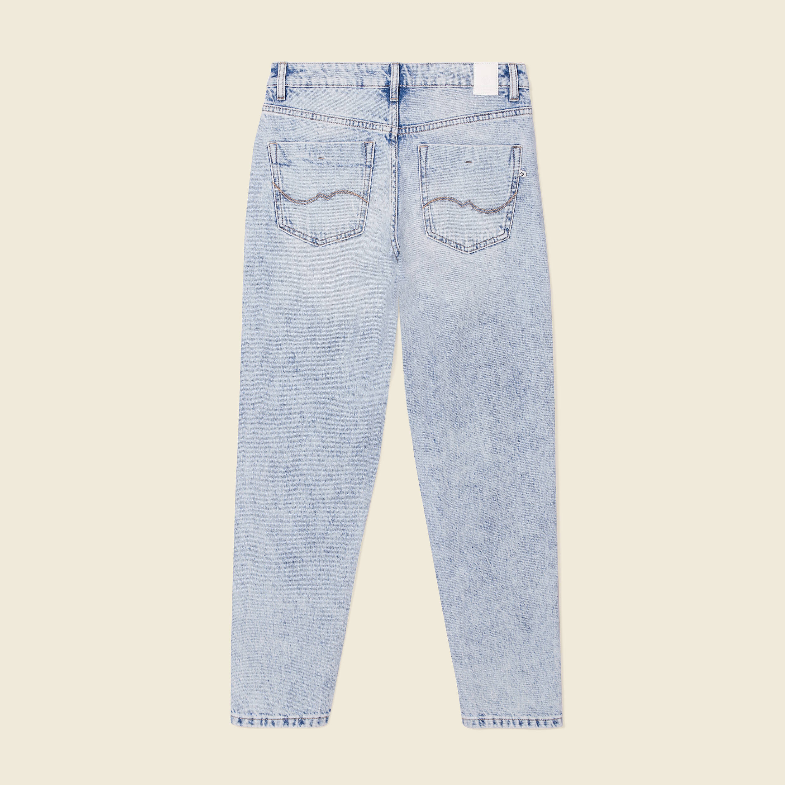 jeans mom 78eme denim snow bleu femme Jeans mom 7/8ème denim snow bleu femme