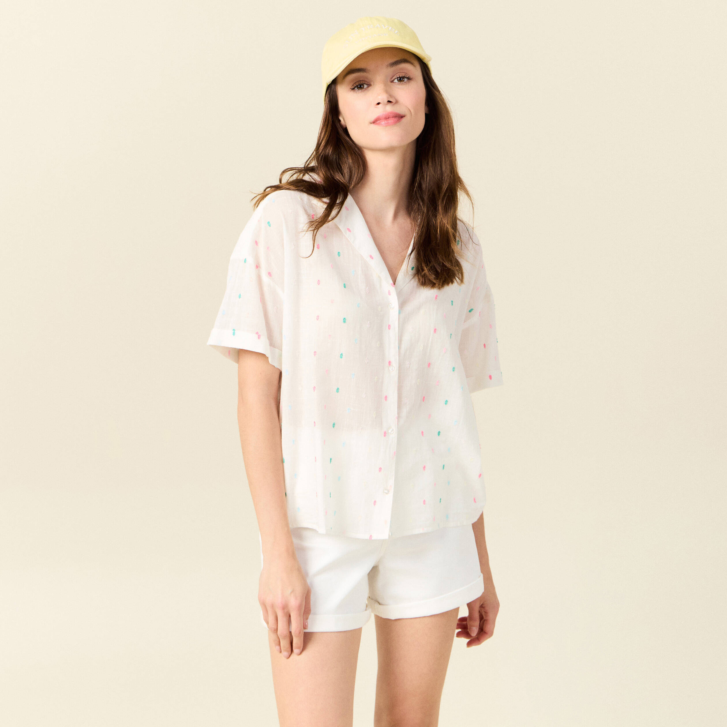 chemise manches courtes multicolore femme Chemise manches courtes multicolore femme