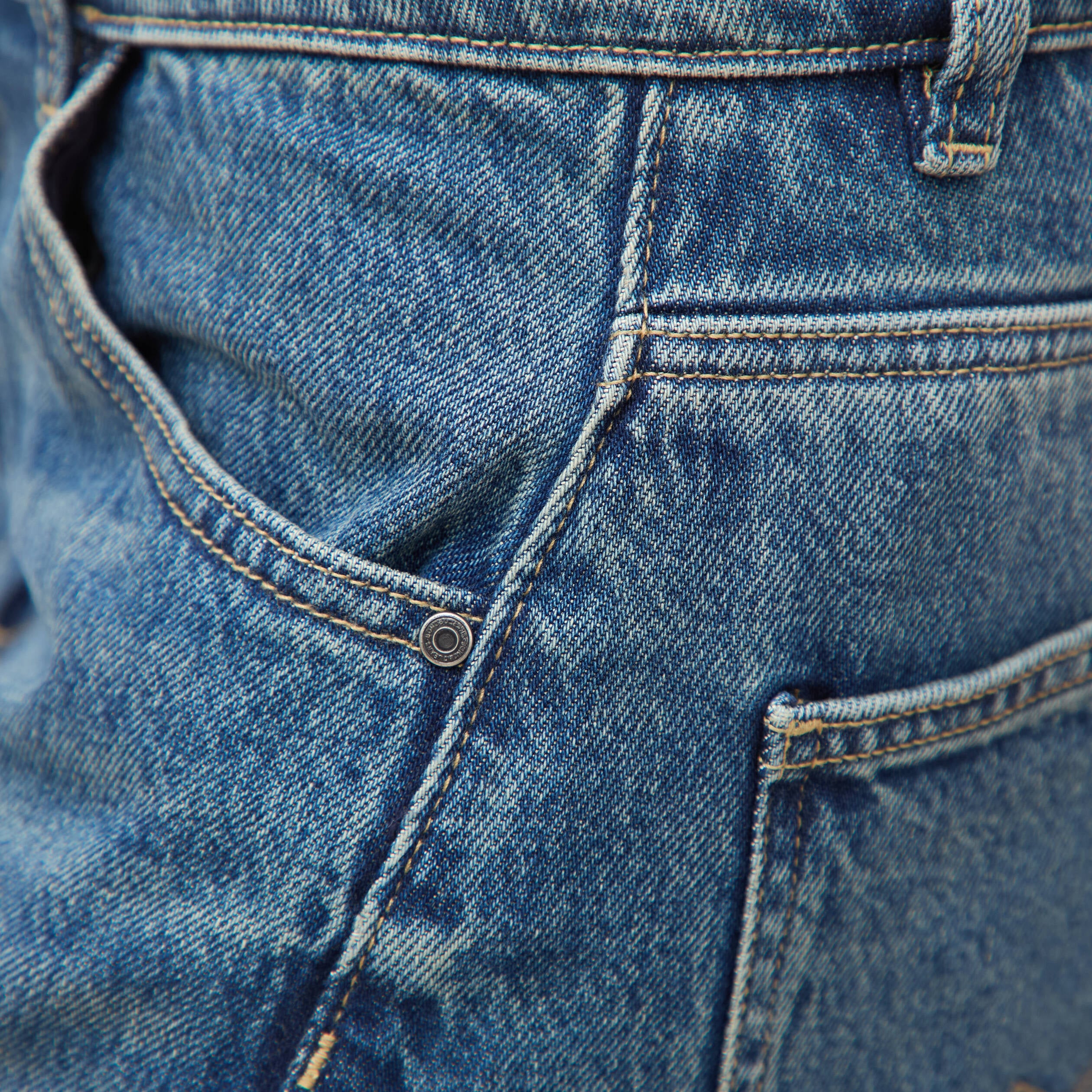Jeans barrel taille standard bleu femme