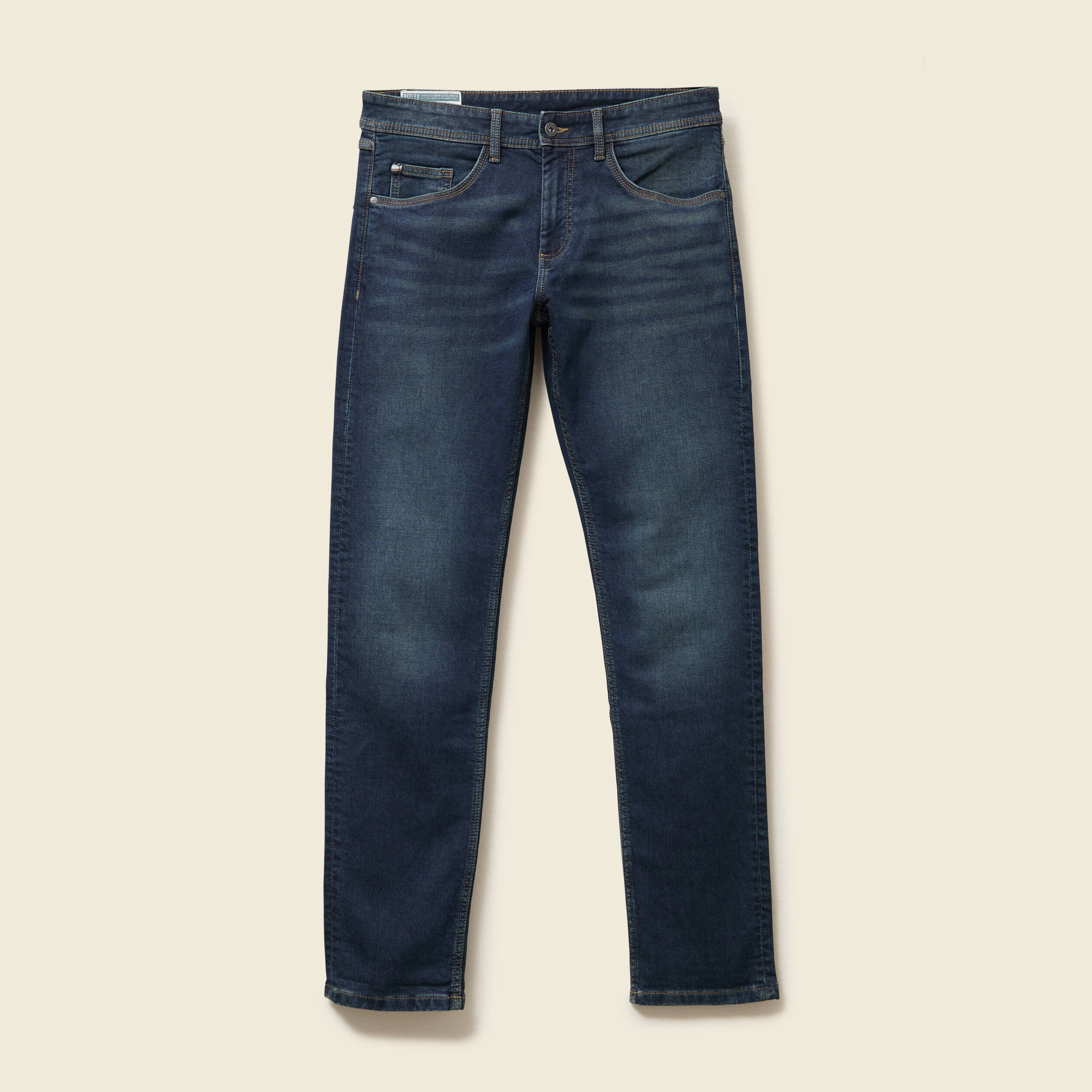 Jeans straight longueur 34 denim denim dirty homme