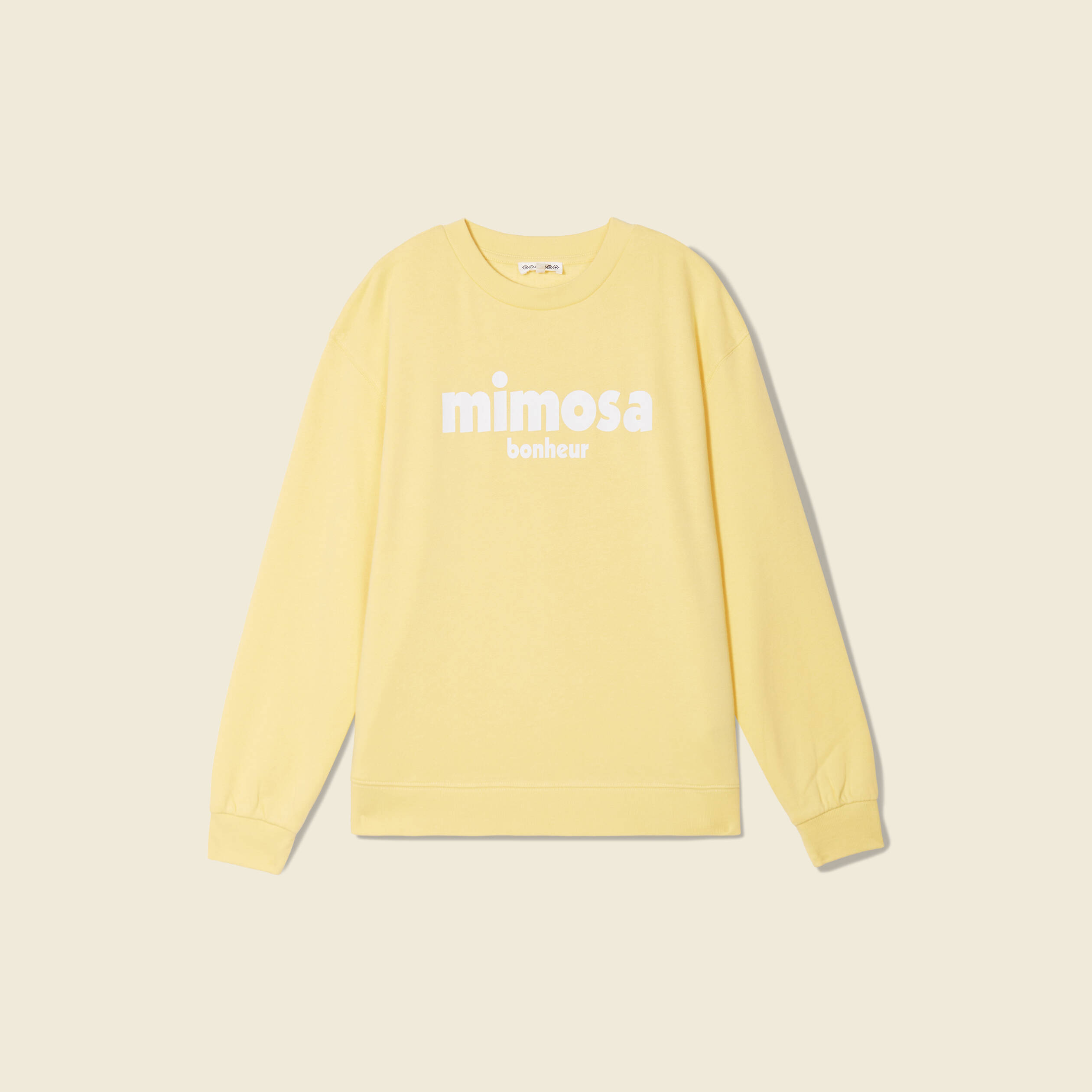 sweat eco responsable jaune fluo femme Sweat éco-responsable jaune fluo femme
