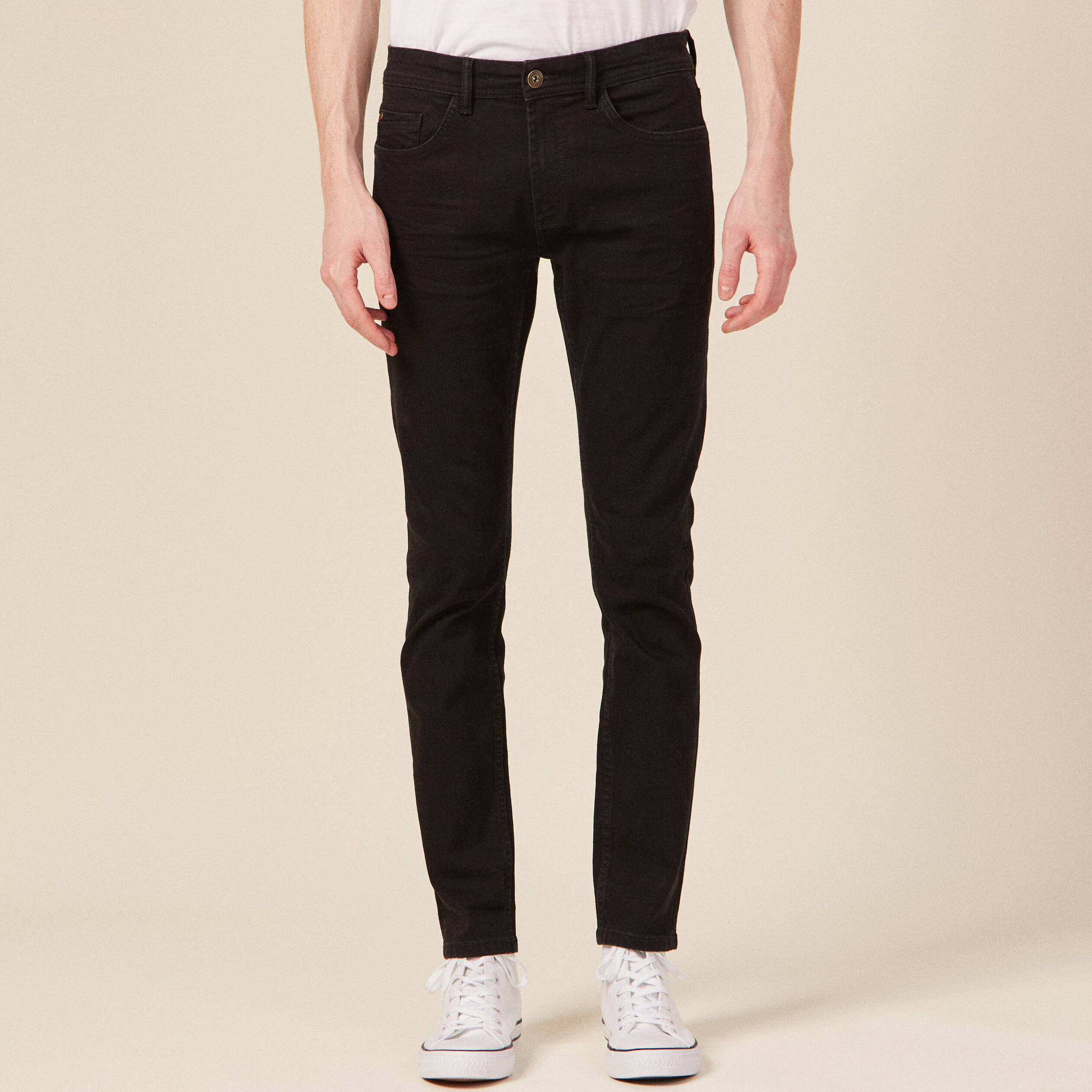 Jeans slim longueur 32 denim noir homme