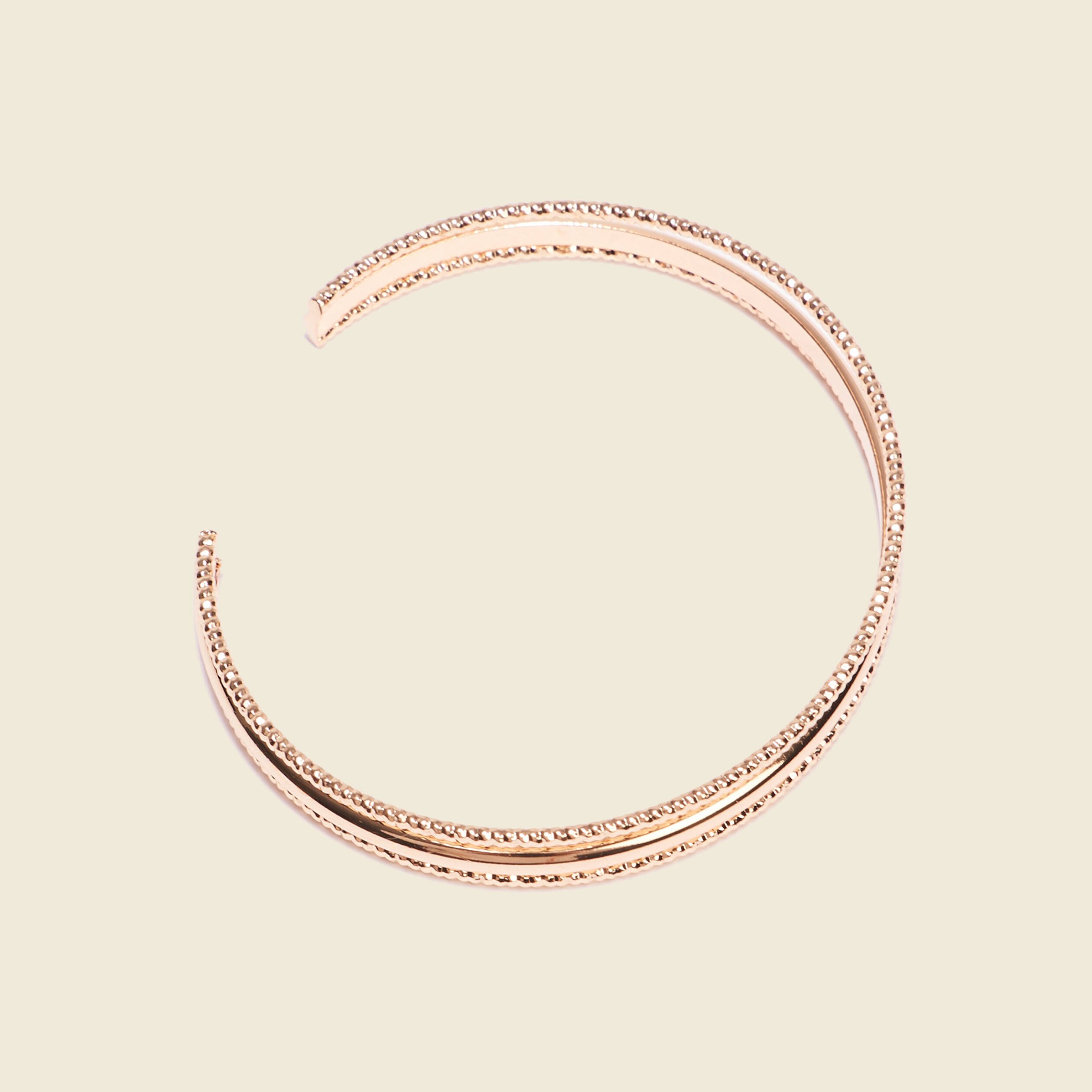 Bracelet jonc en métal couleur or femme