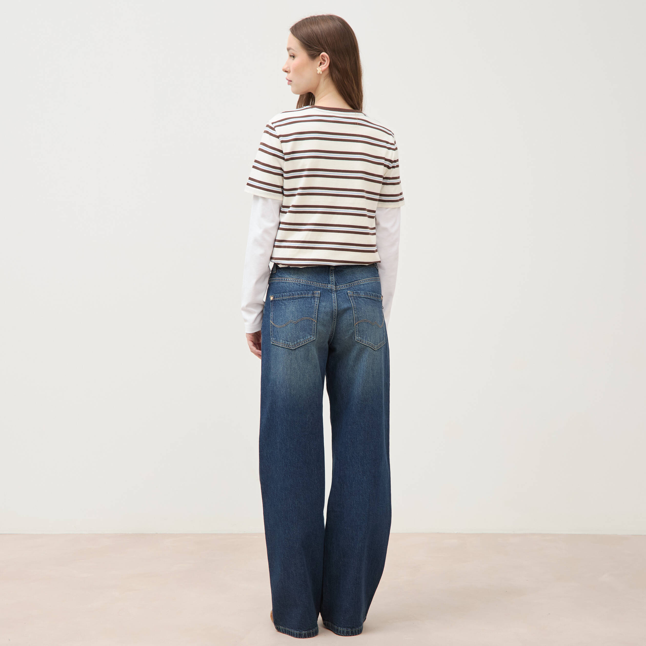 Jeans large taille standard denim stone femme
