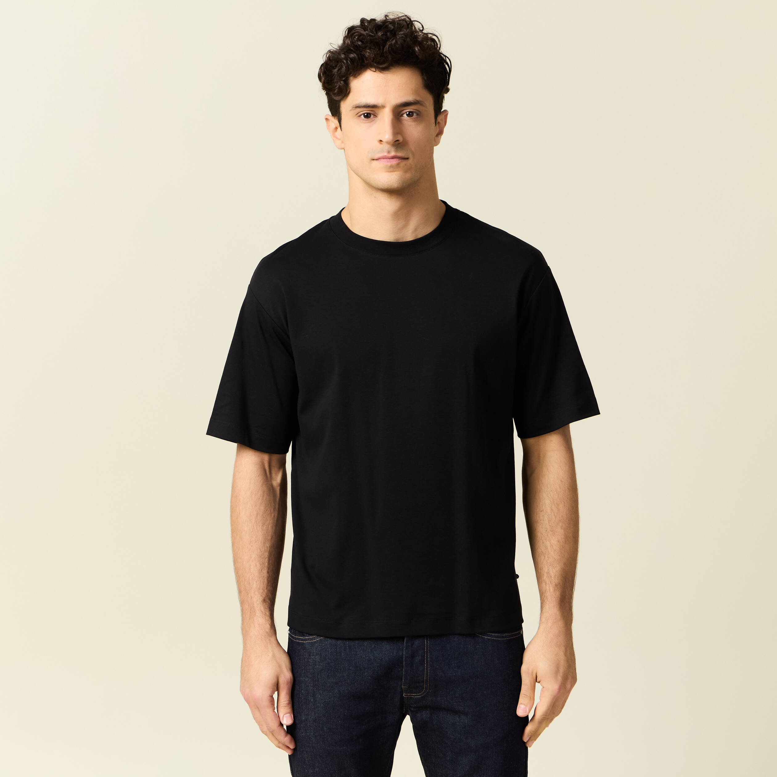 t shirt manches courtes noir homme T-shirt manches courtes noir homme