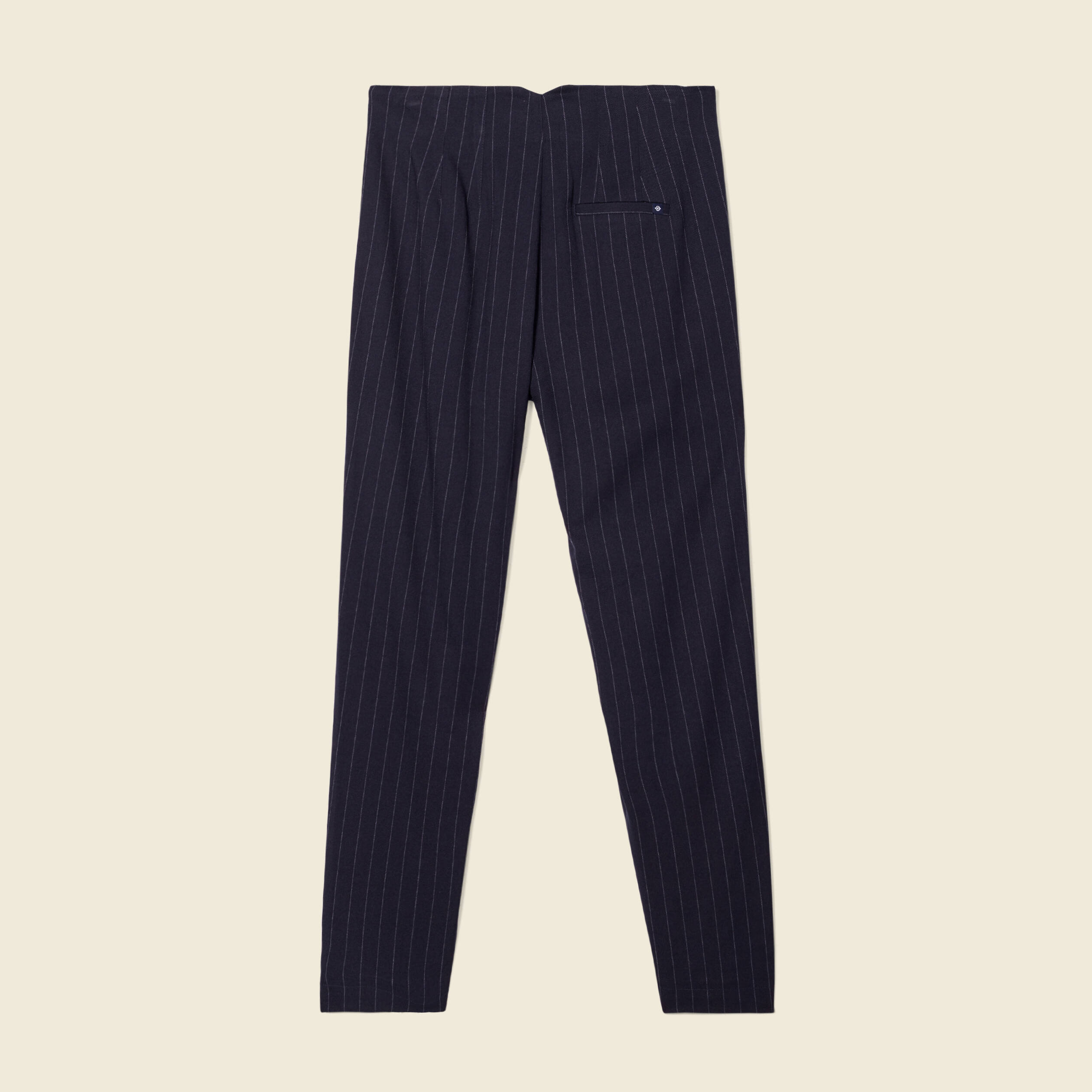 Pantalon cigarette bleu femme