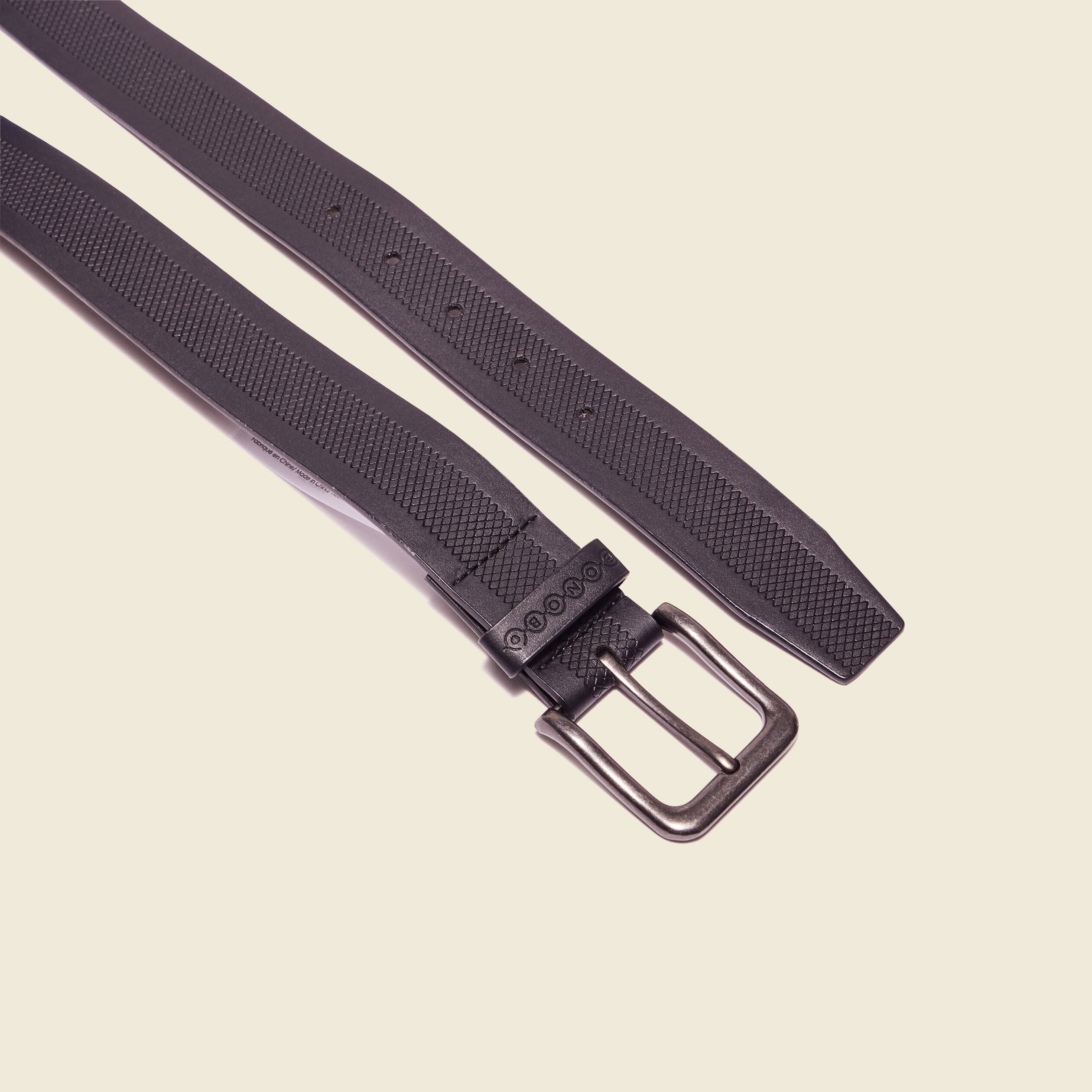Ceinture embossée noir homme