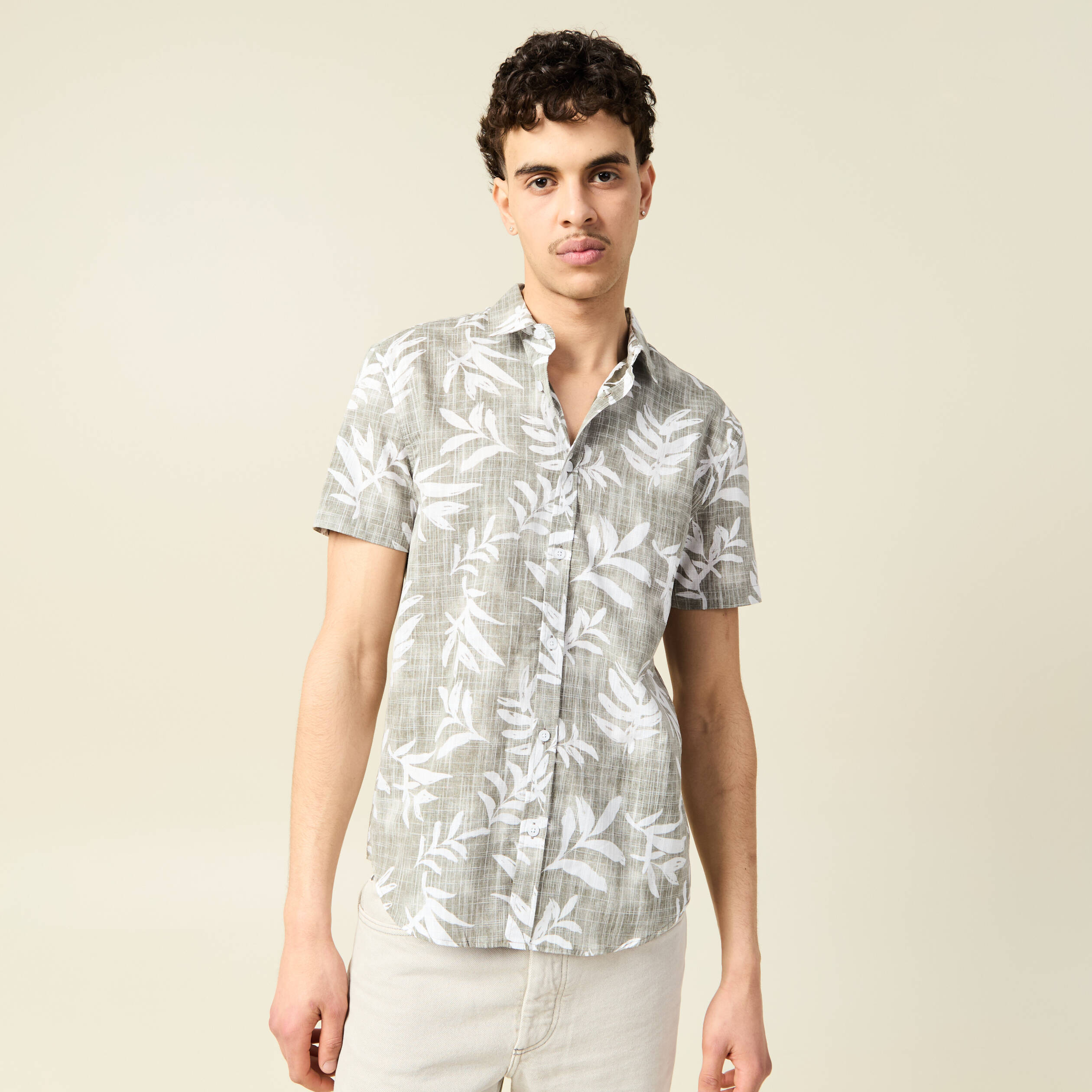 chemise manches courtes vert kaki homme Chemise manches courtes vert kaki homme