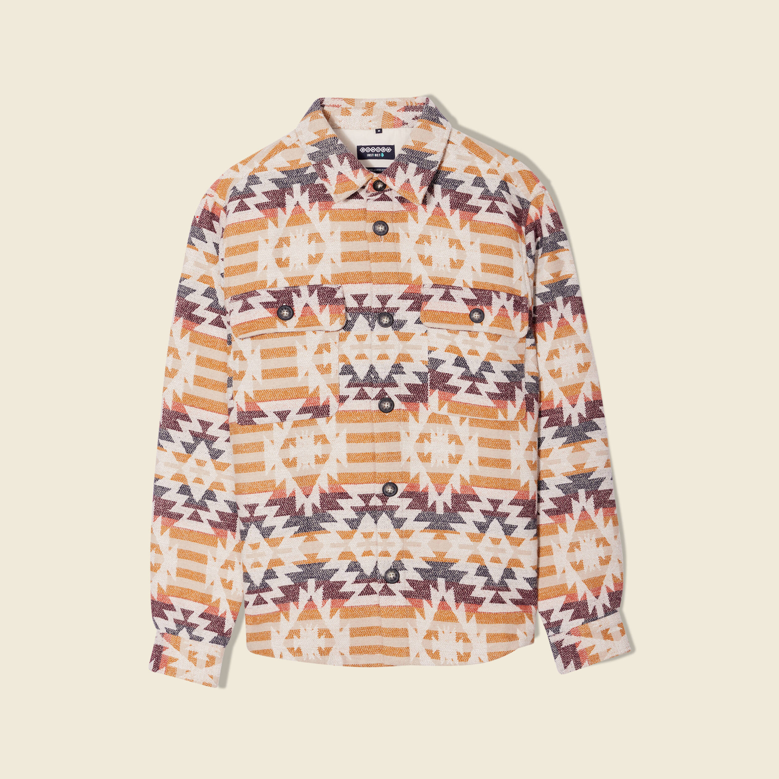 Surchemise éco-responsable beige homme