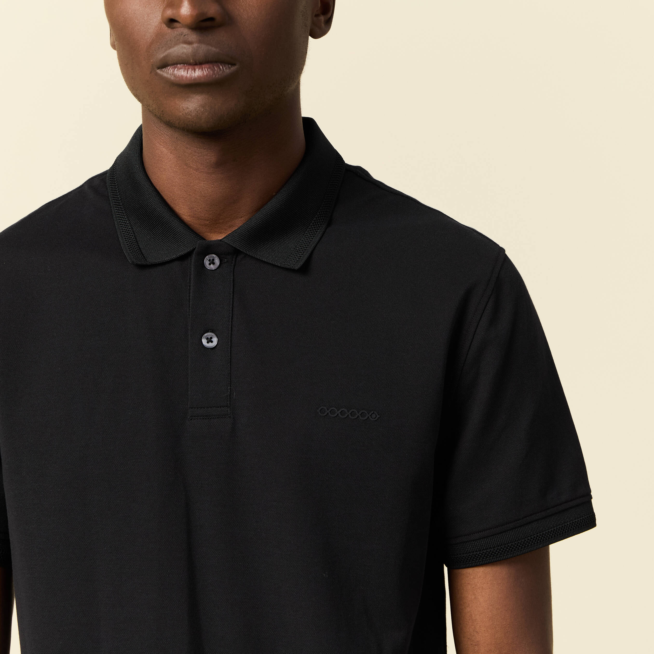 Polo manches courtes noir homme