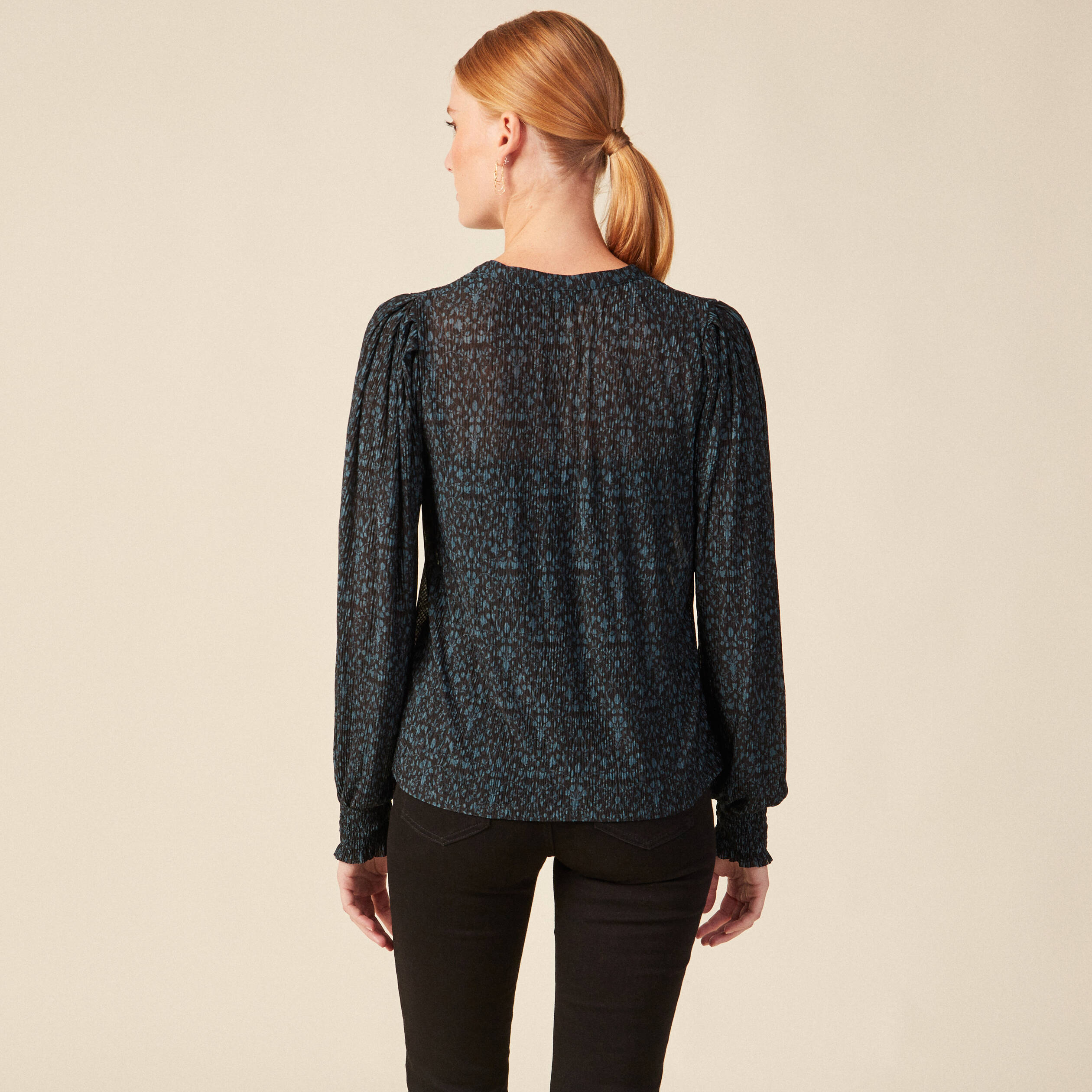 T-shirt éco-responsable bleu canard femme