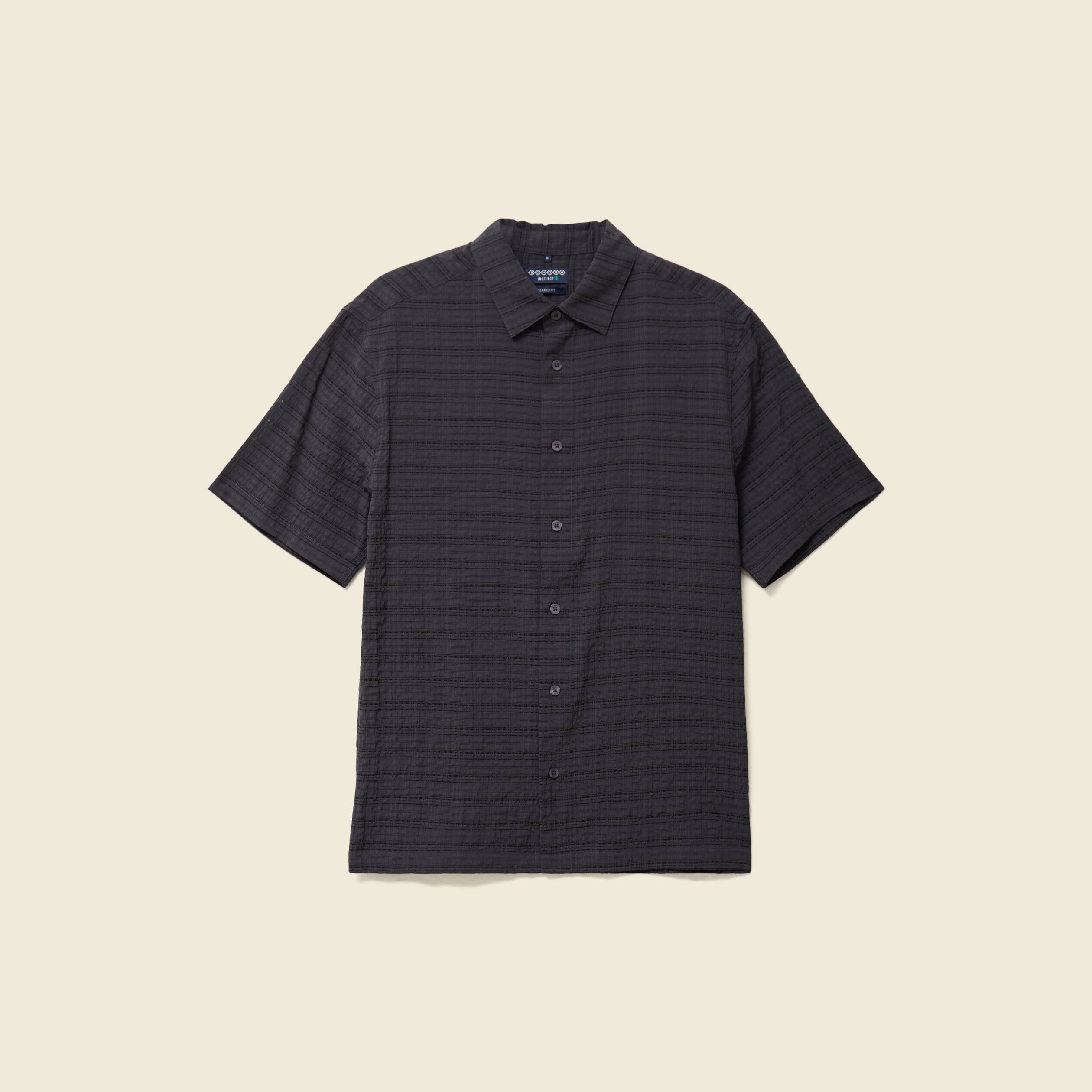 Chemise ajour&eacute;e coupe boyfriend bleu marine homme