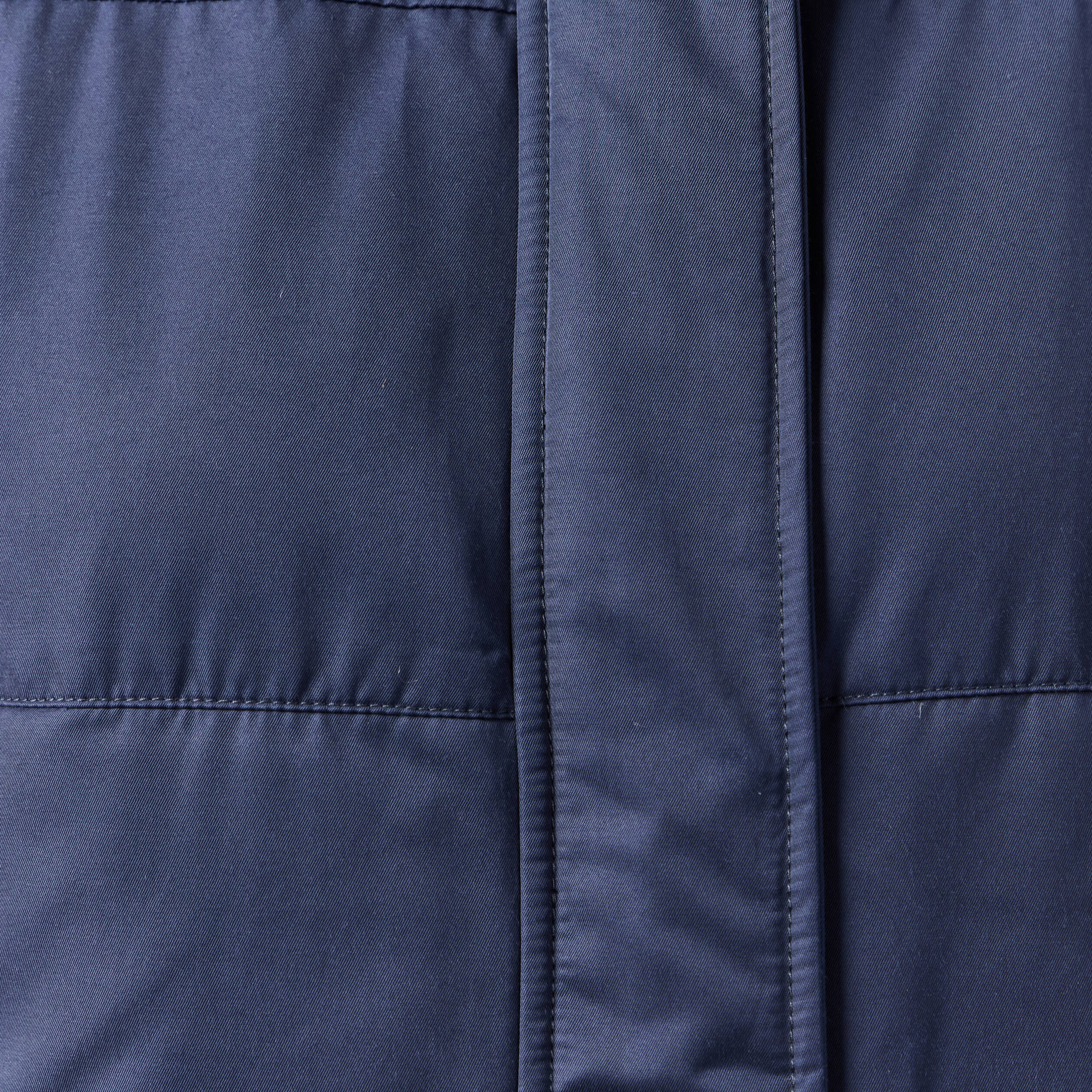 Parka droite &agrave; capuche bleu marine femme