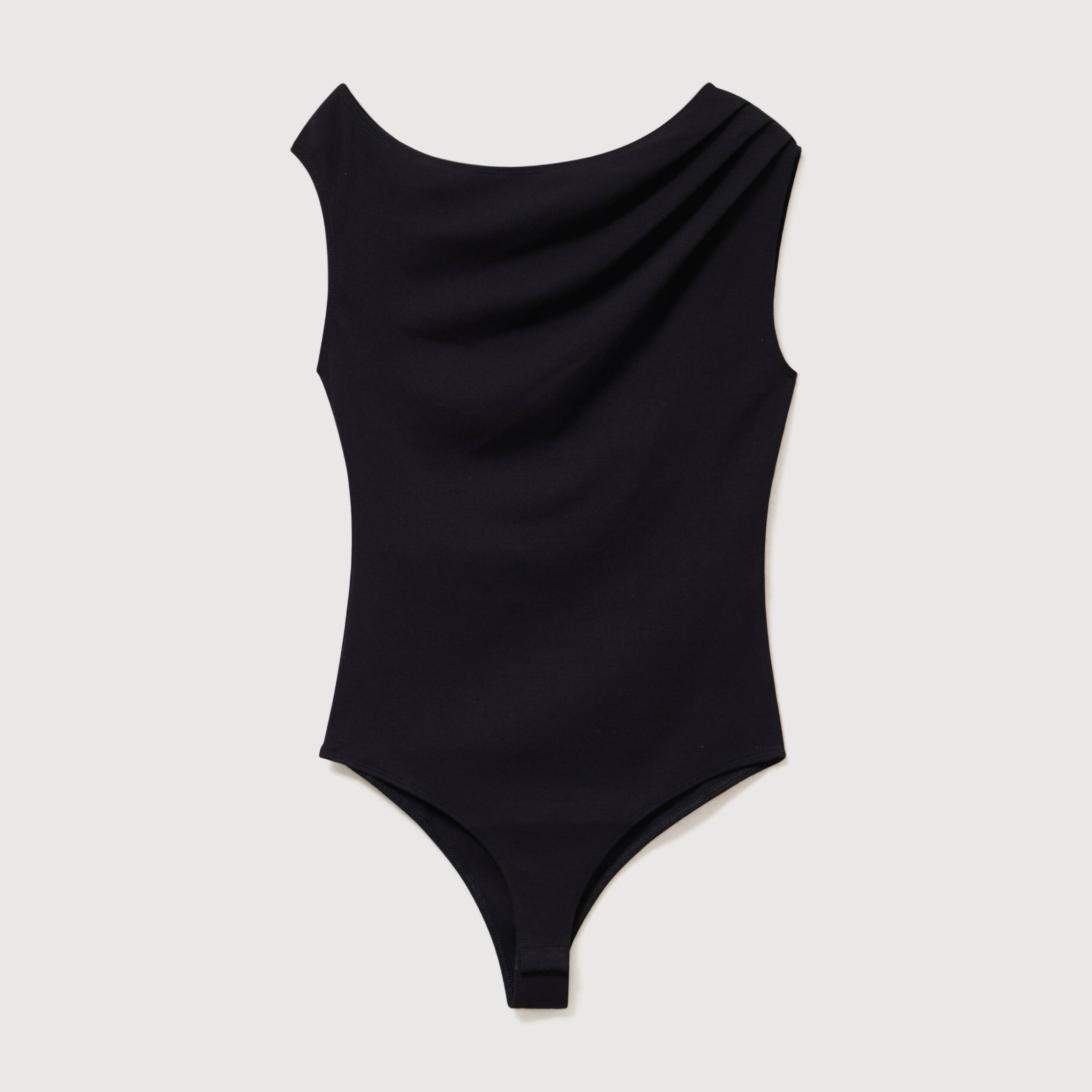 Body ajust&eacute; encolure bardot noir femme