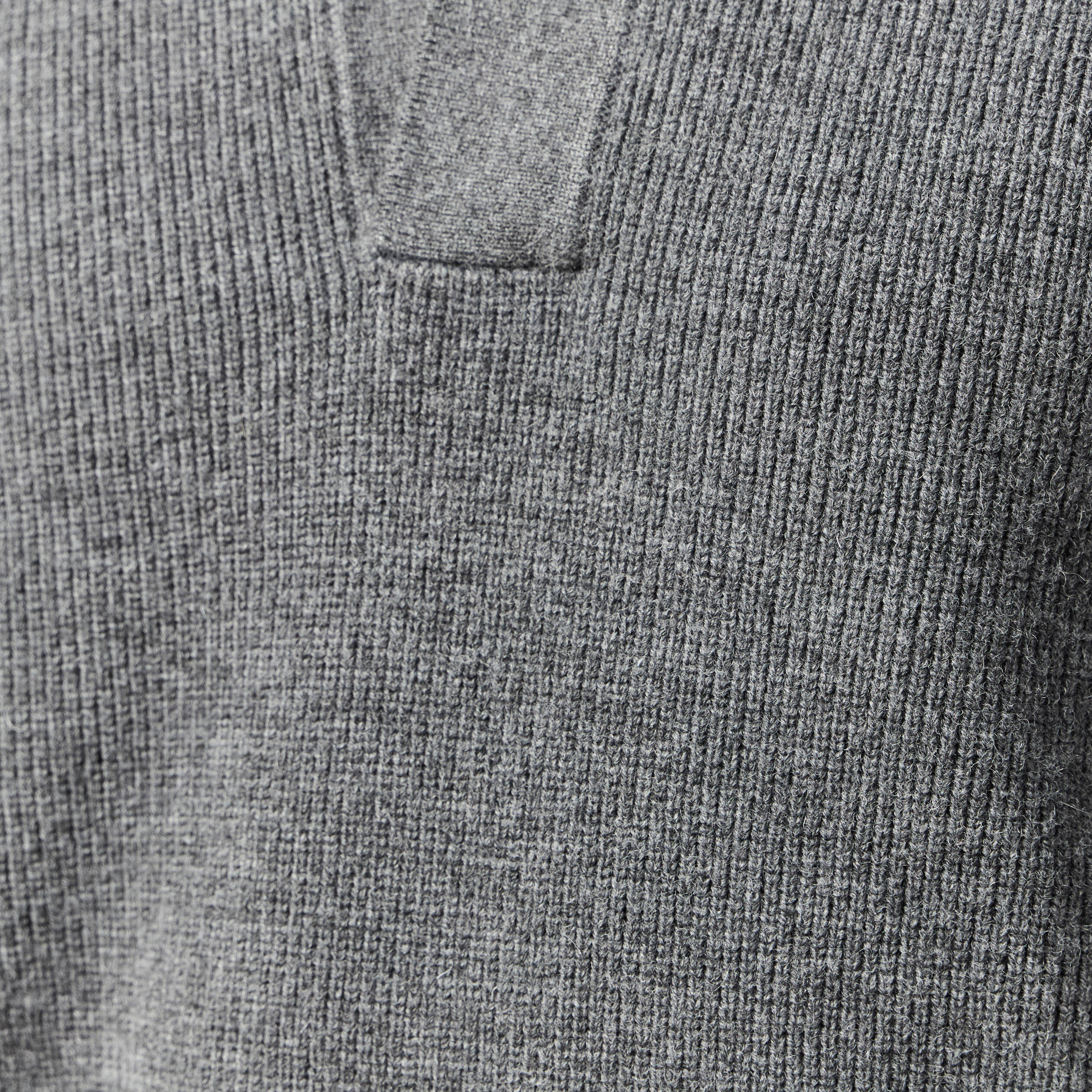 Pull col v gris fonc&eacute; homme