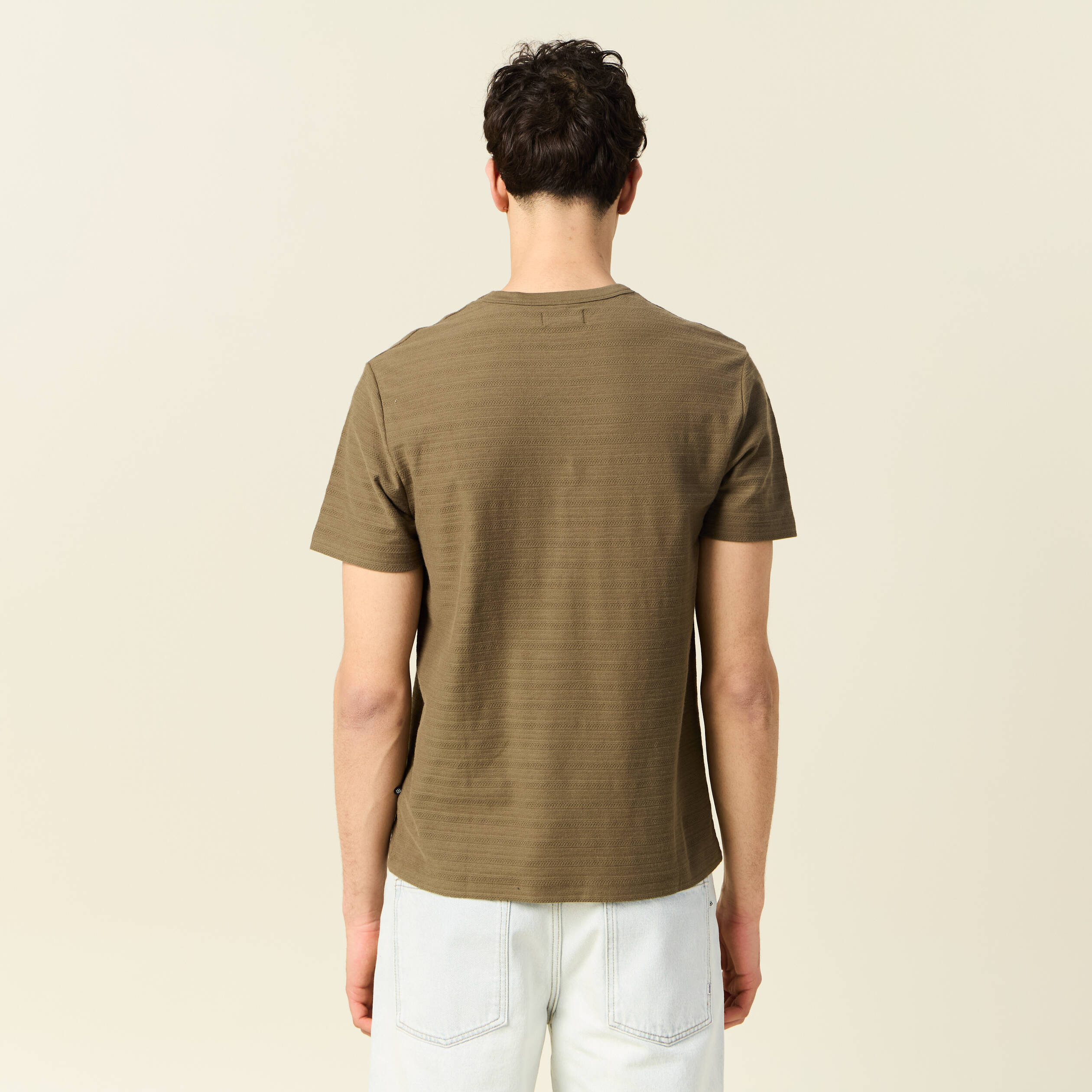 t shirt manches courtes vert kaki homme T-shirt manches courtes vert kaki homme