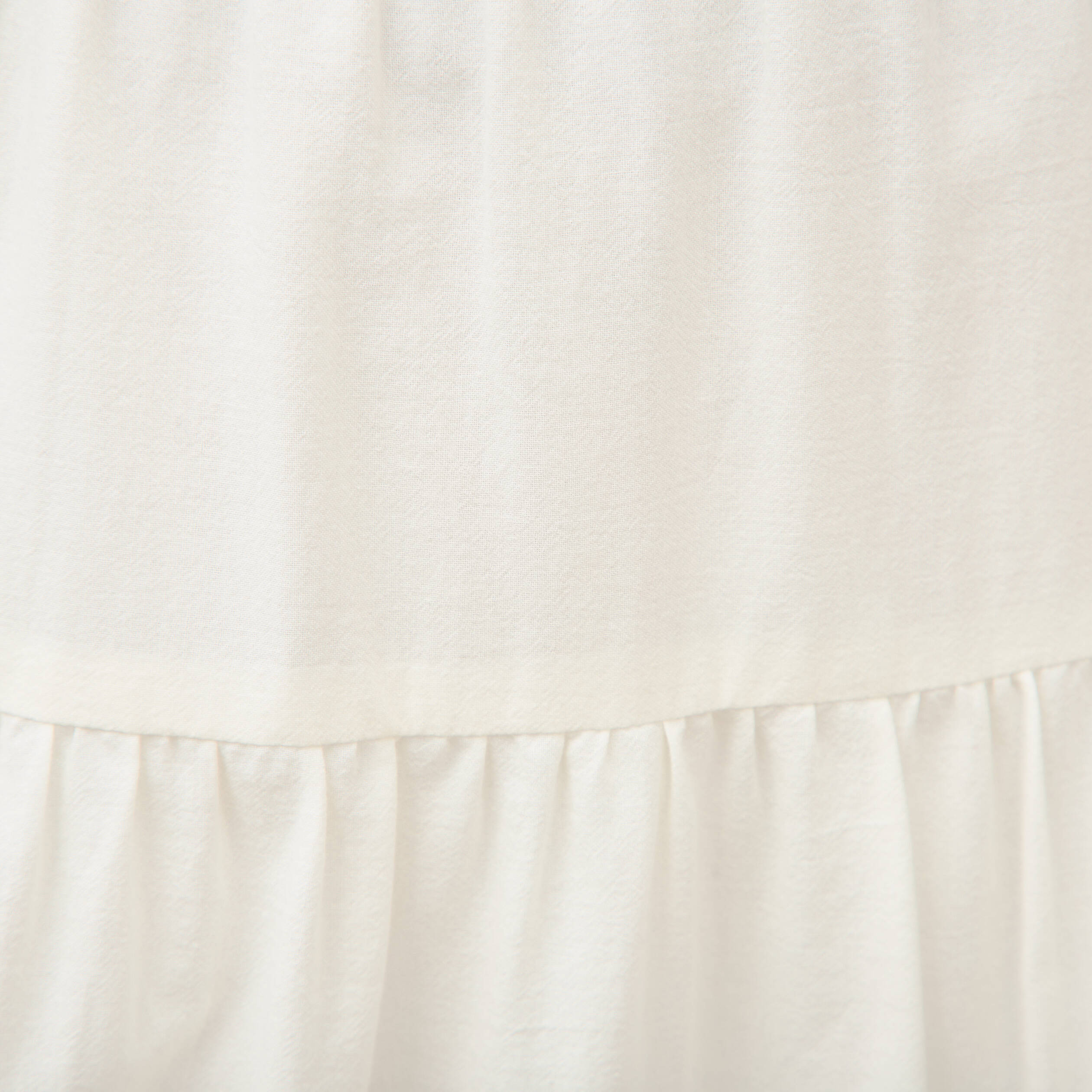 Jupe longue &eacute;vas&eacute;e en coton doubl&eacute;e ecru femme
