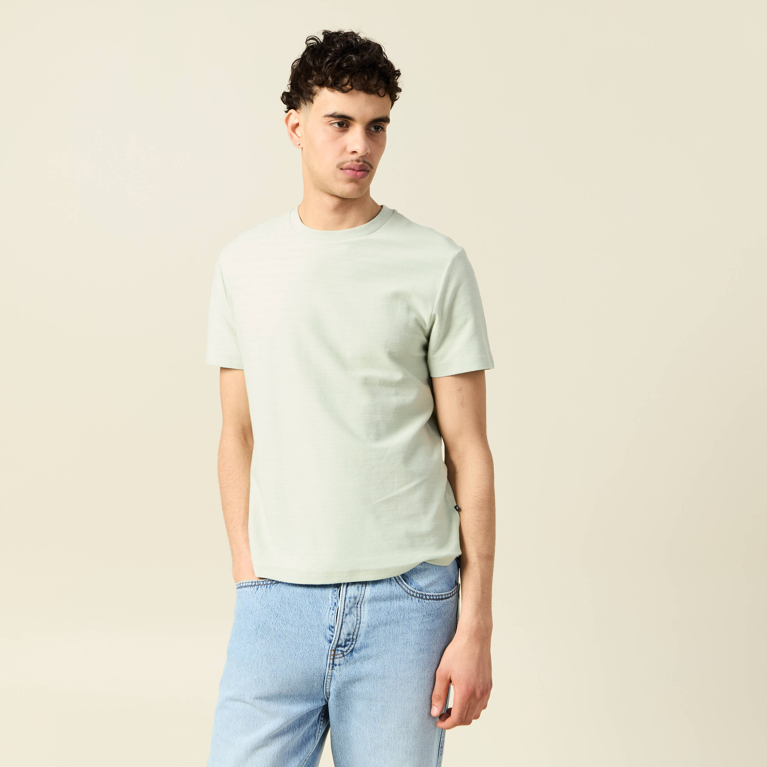 t shirt manches courtes vert clair homme T-shirt manches courtes vert clair homme