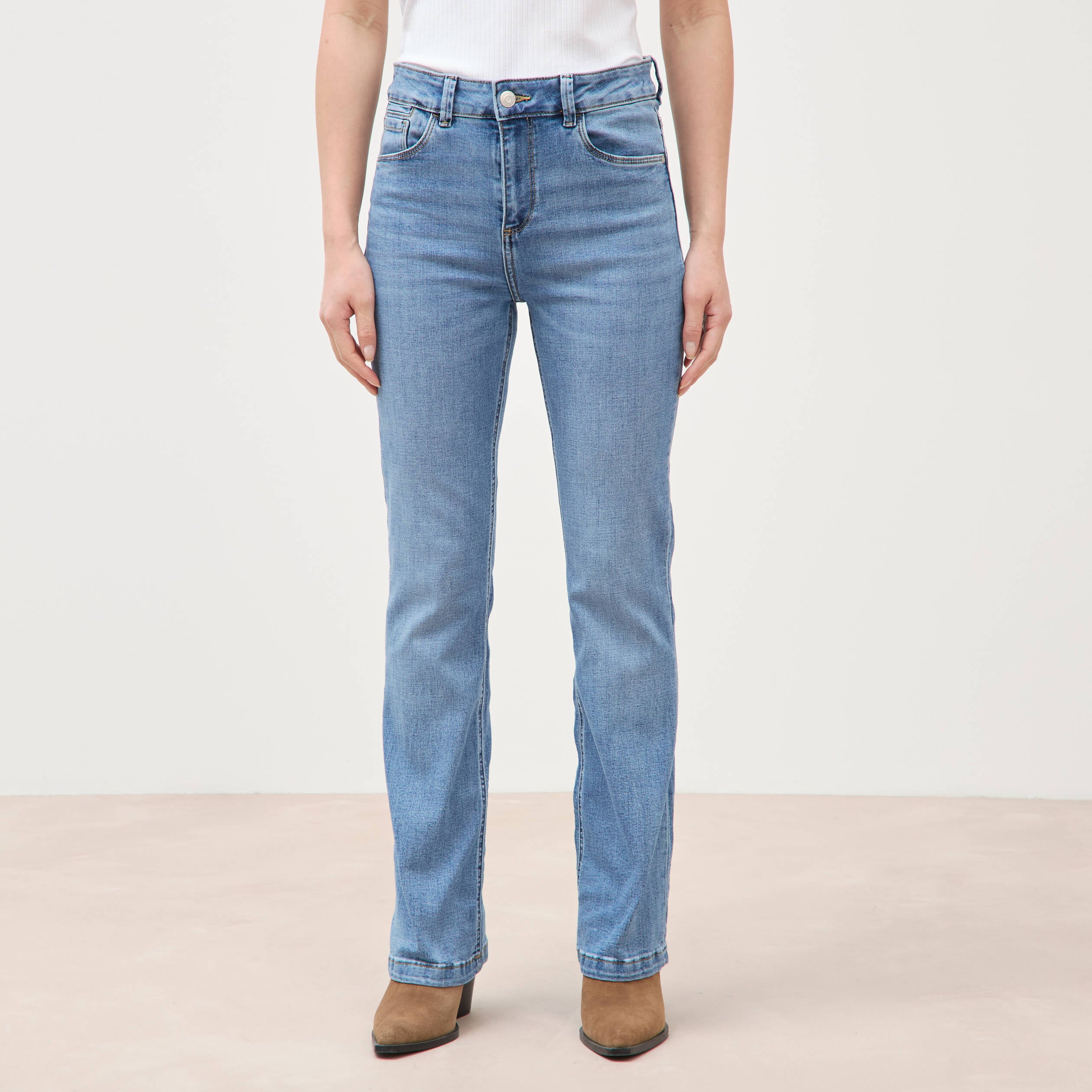 Jeans bootcut denim used femme