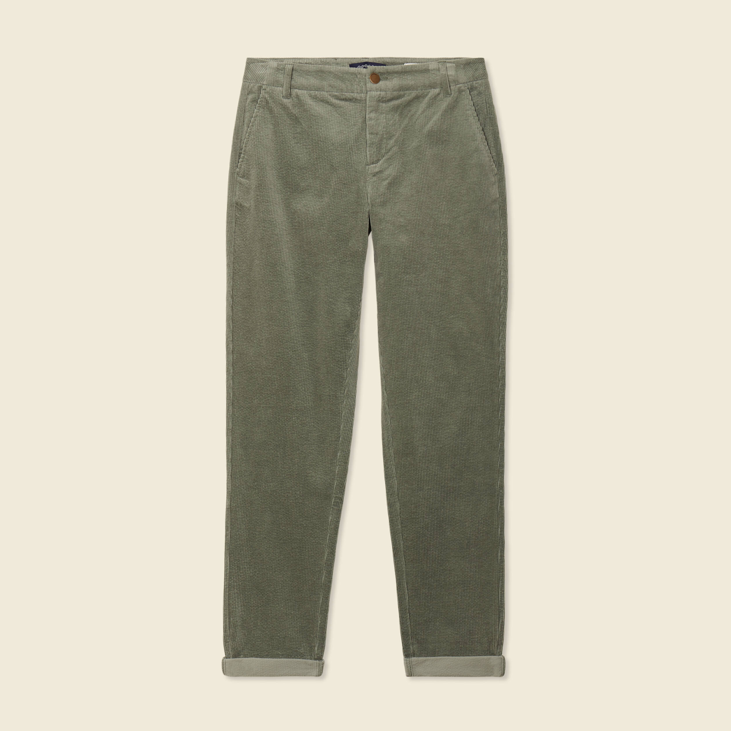 pantalon chino velours cotele vert kaki femme Pantalon chino velours côtelé vert kaki femme