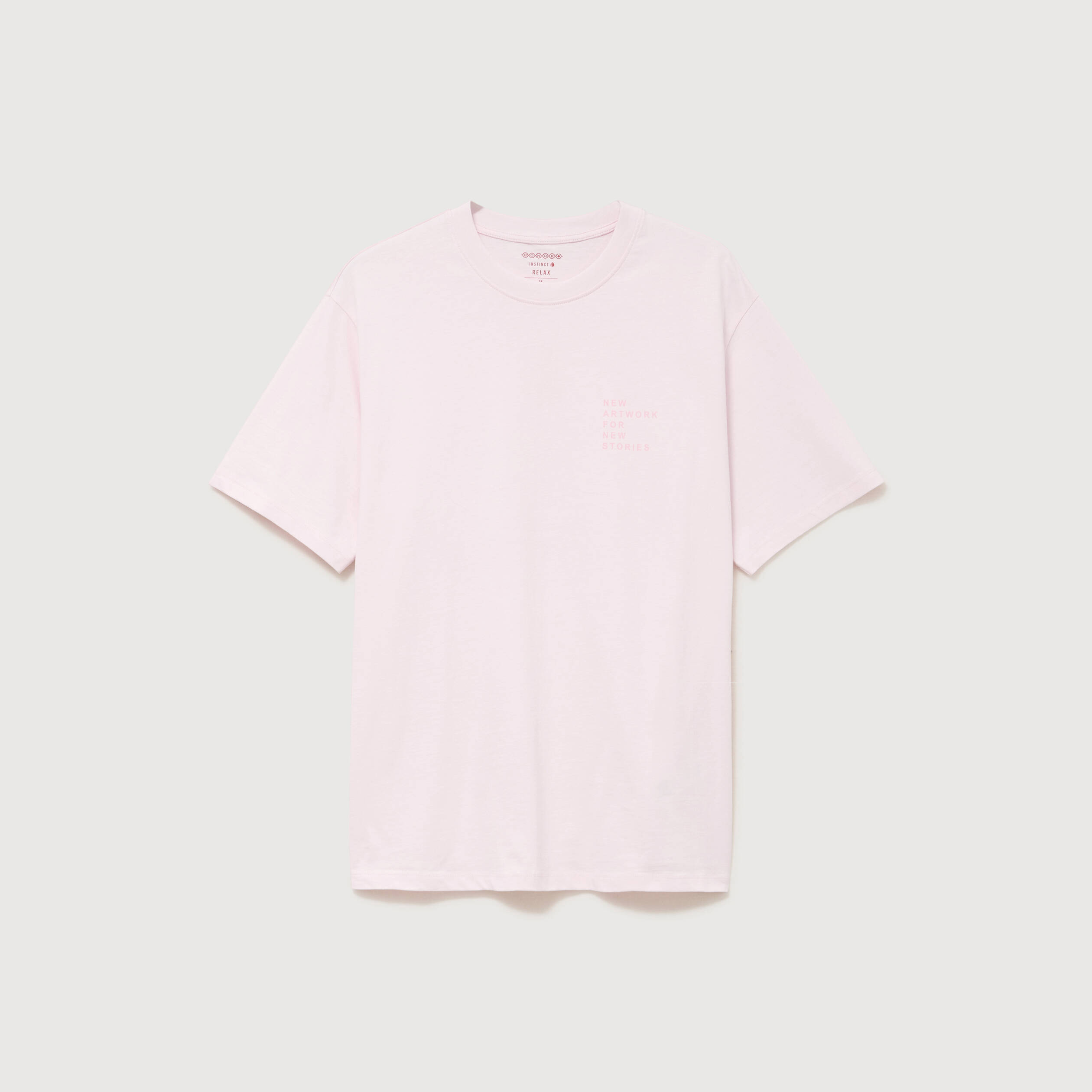 T-shirt en coton manches courtes rose homme