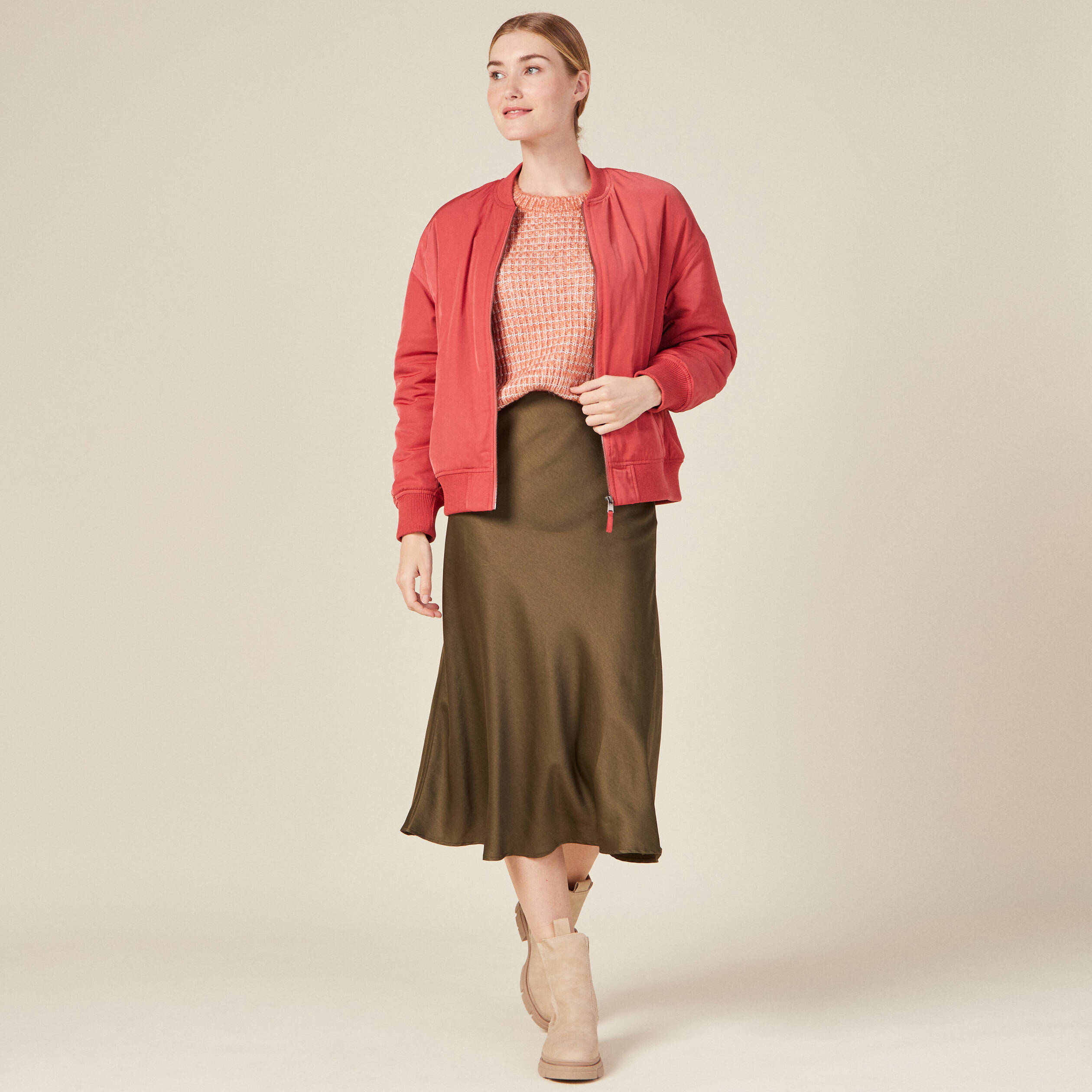 pull manches longues rouge clair femme Pull manches longues rouge clair femme