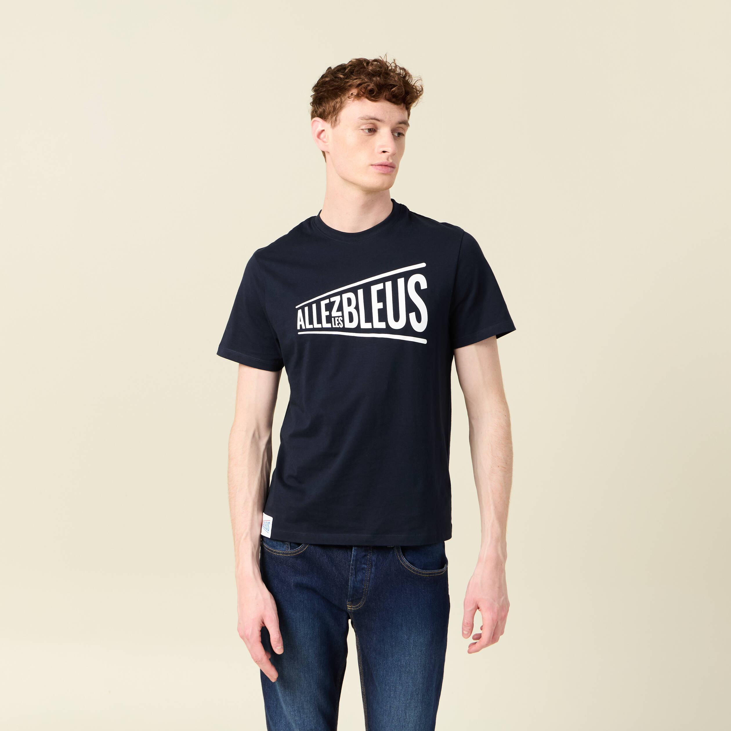 T-shirt manches courtes bleu marine homme