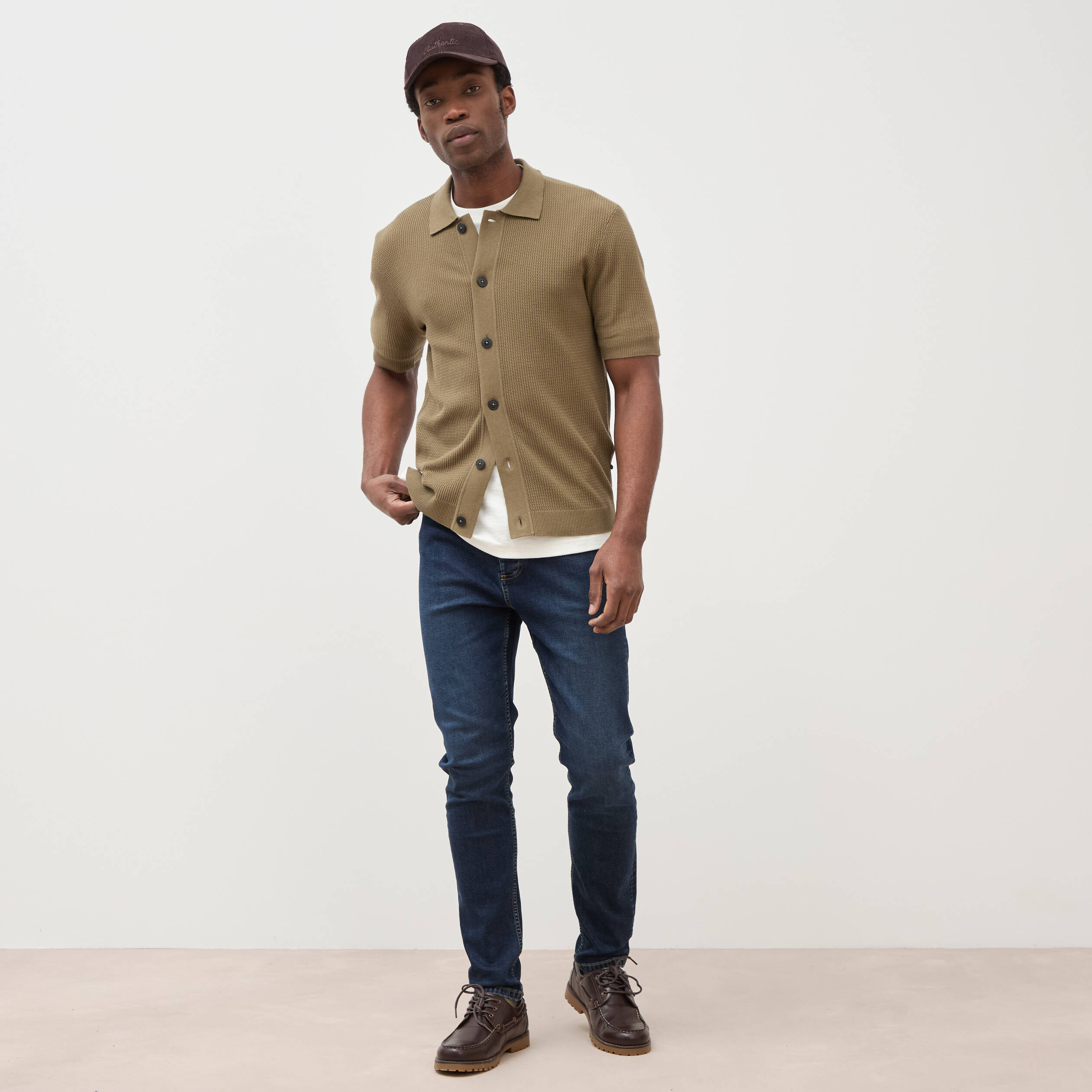 Jeans skinny tapered denim brut homme