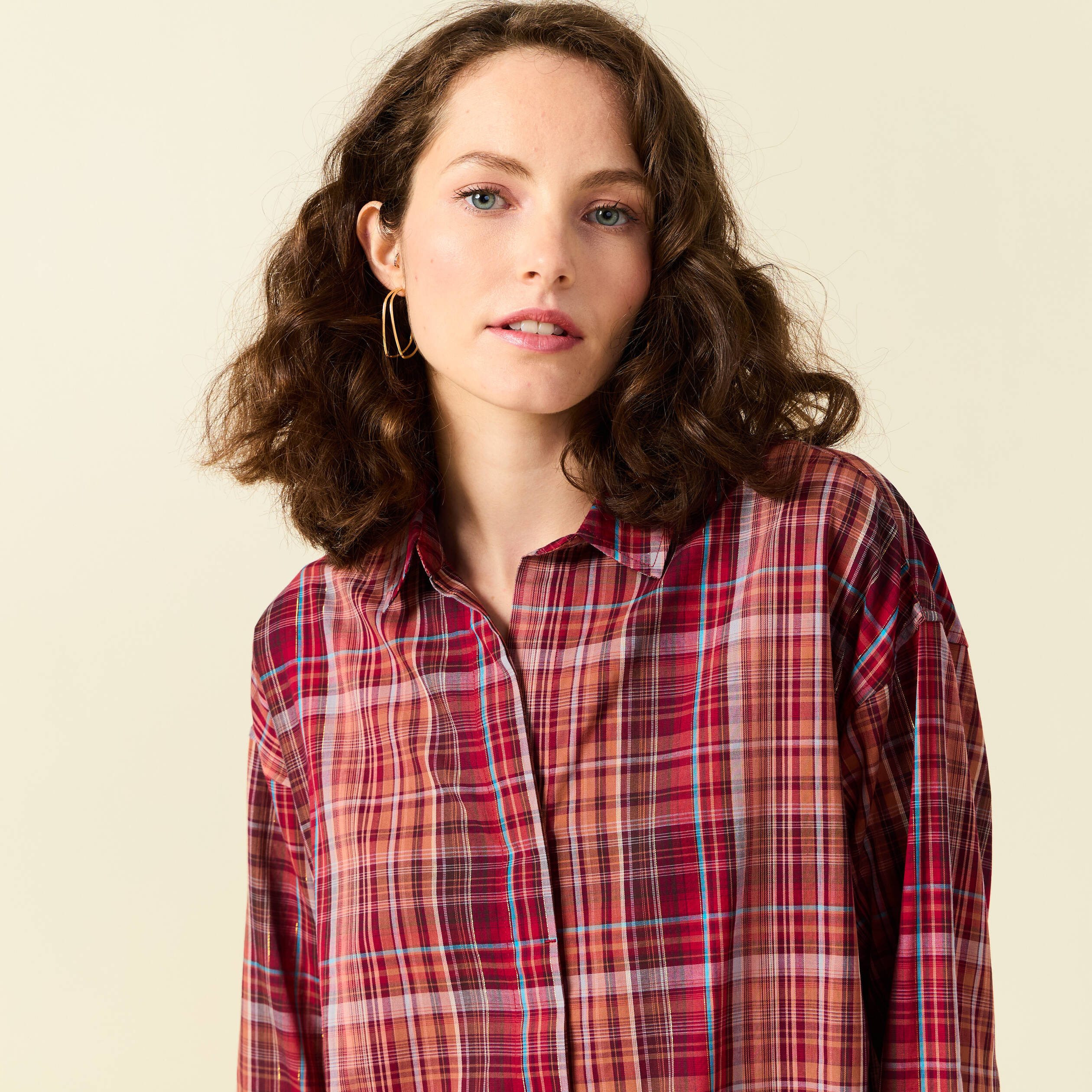 Blouse manches longues prune femme Bonobo