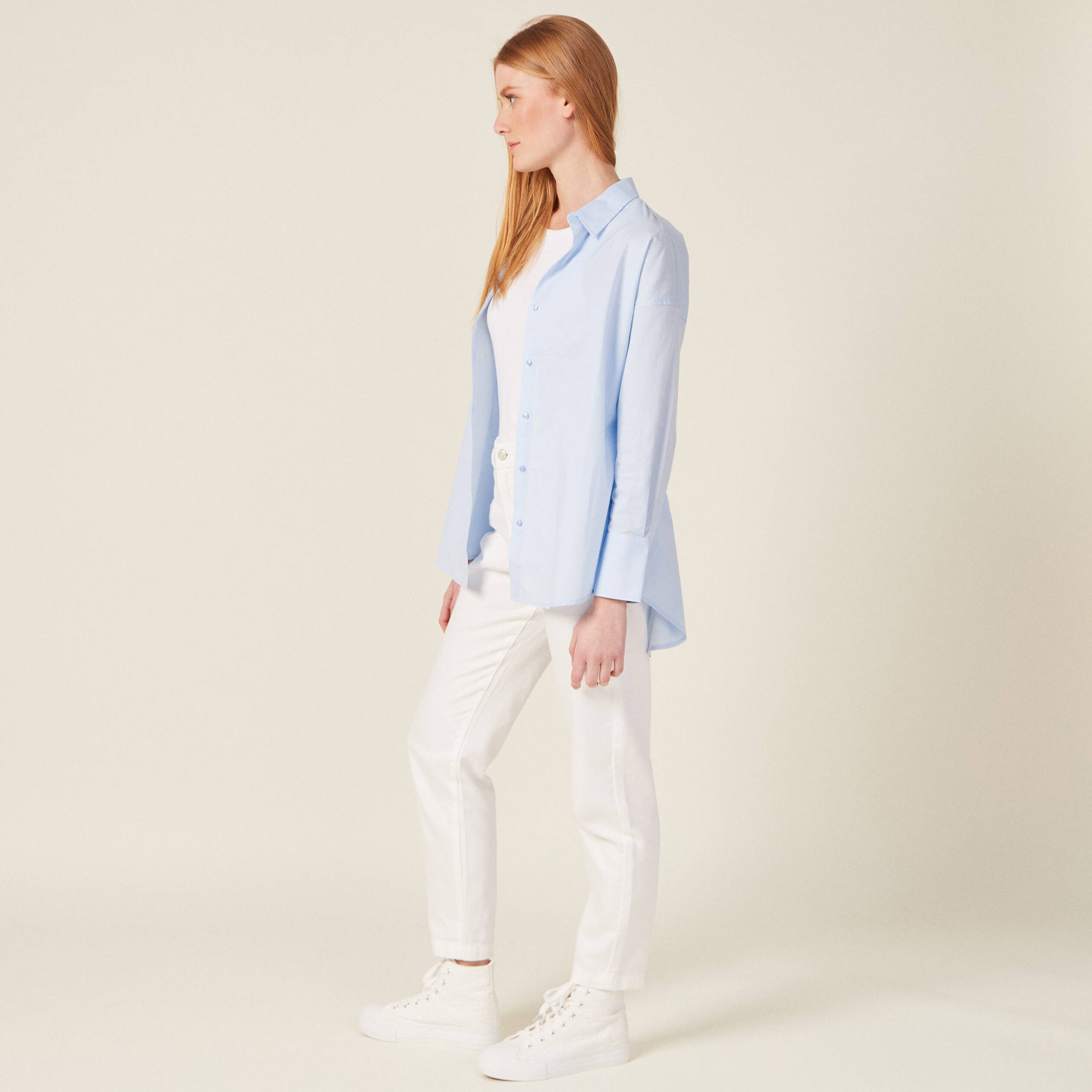 chemise manches longues bleu ciel femme Chemise manches longues bleu ciel femme