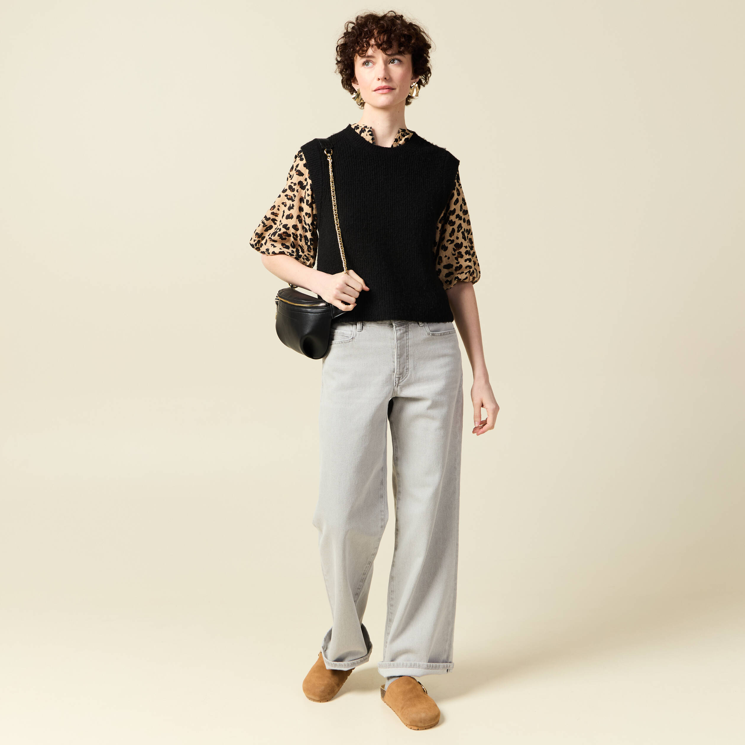 blouse manches courtes marron clair femme Blouse manches courtes marron clair femme