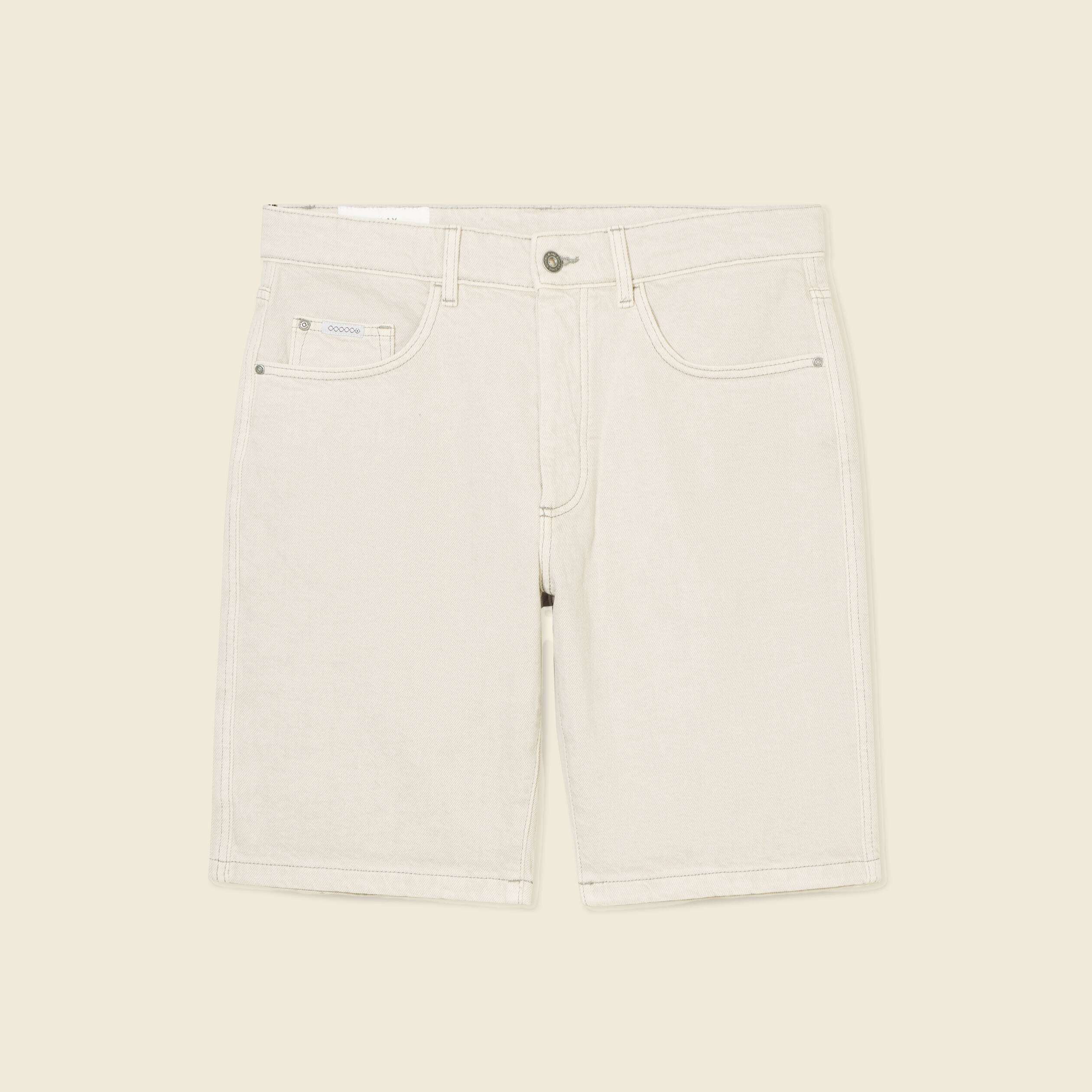 bermuda droit en jean denim snow gris homme Bermuda droit en jean denim snow gris homme