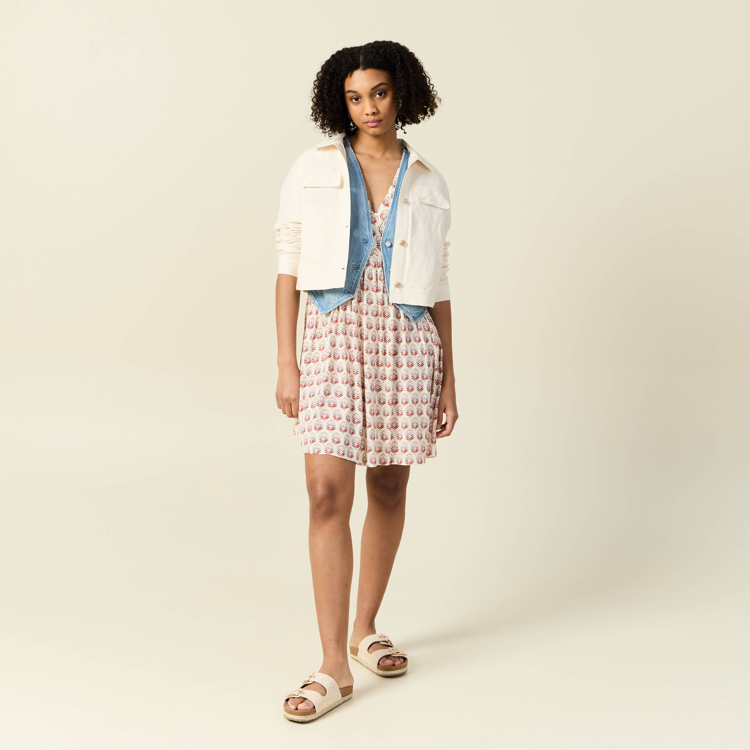 veston sans manches en jean denim used femme Veston sans manches en jean denim used femme