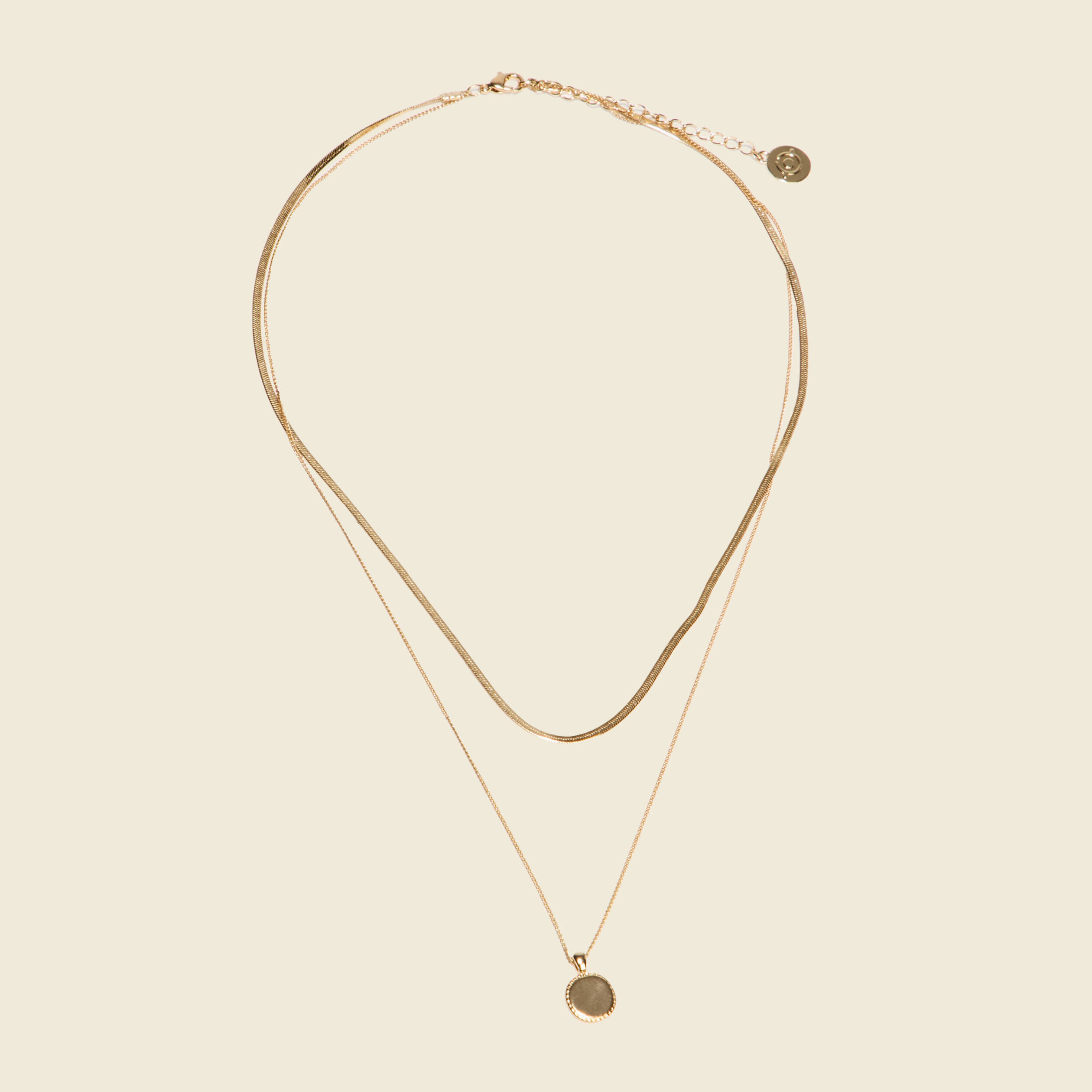 collier 2 rangs couleur or femme Collier 2 rangs couleur or femme