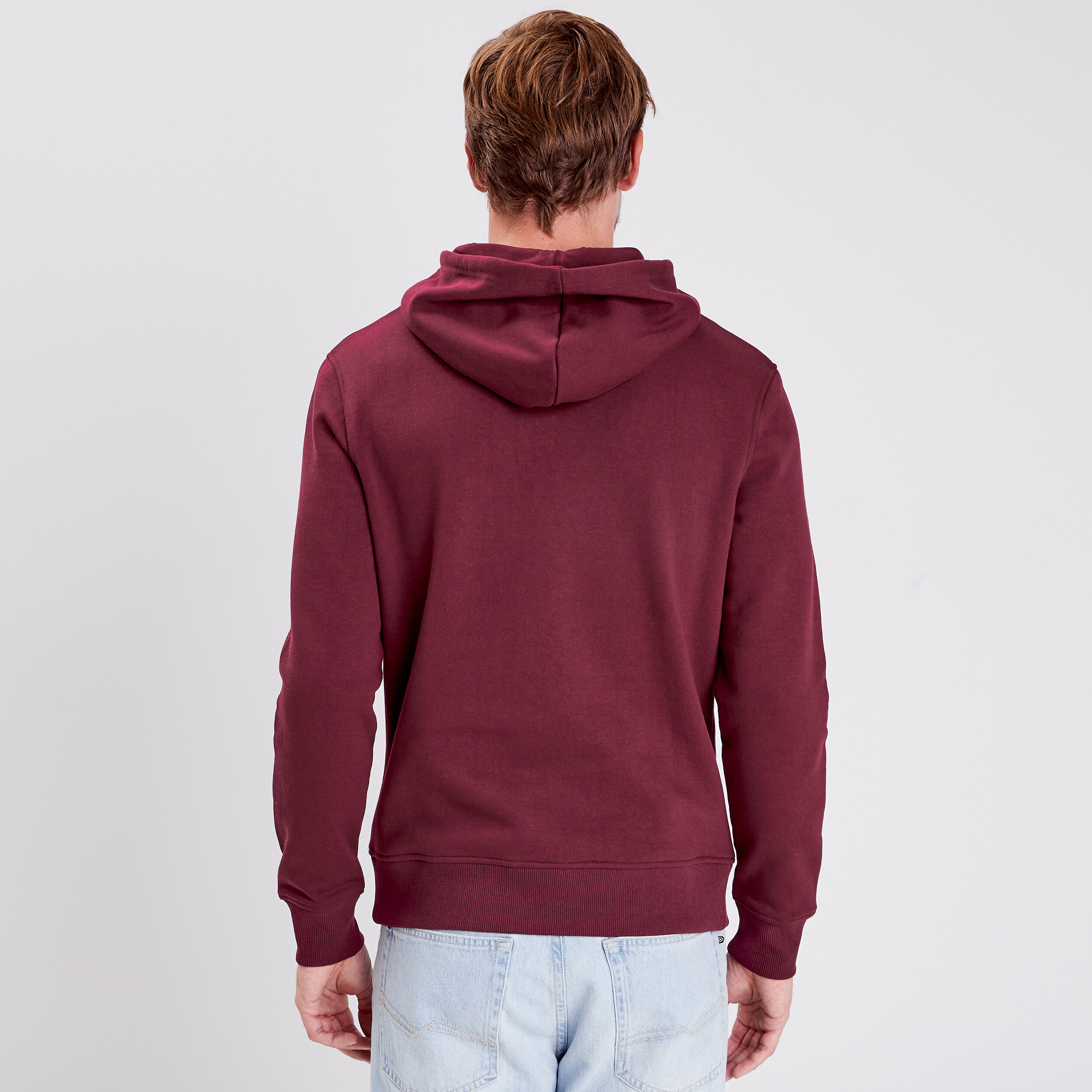 Sweat à capuche bordeaux homme