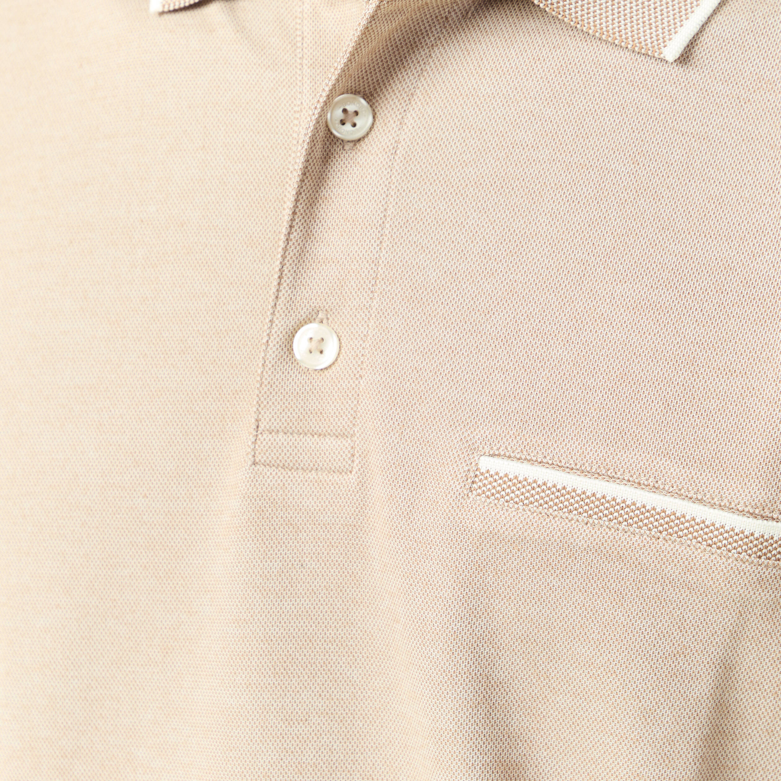 Polo manches courtes taupe homme