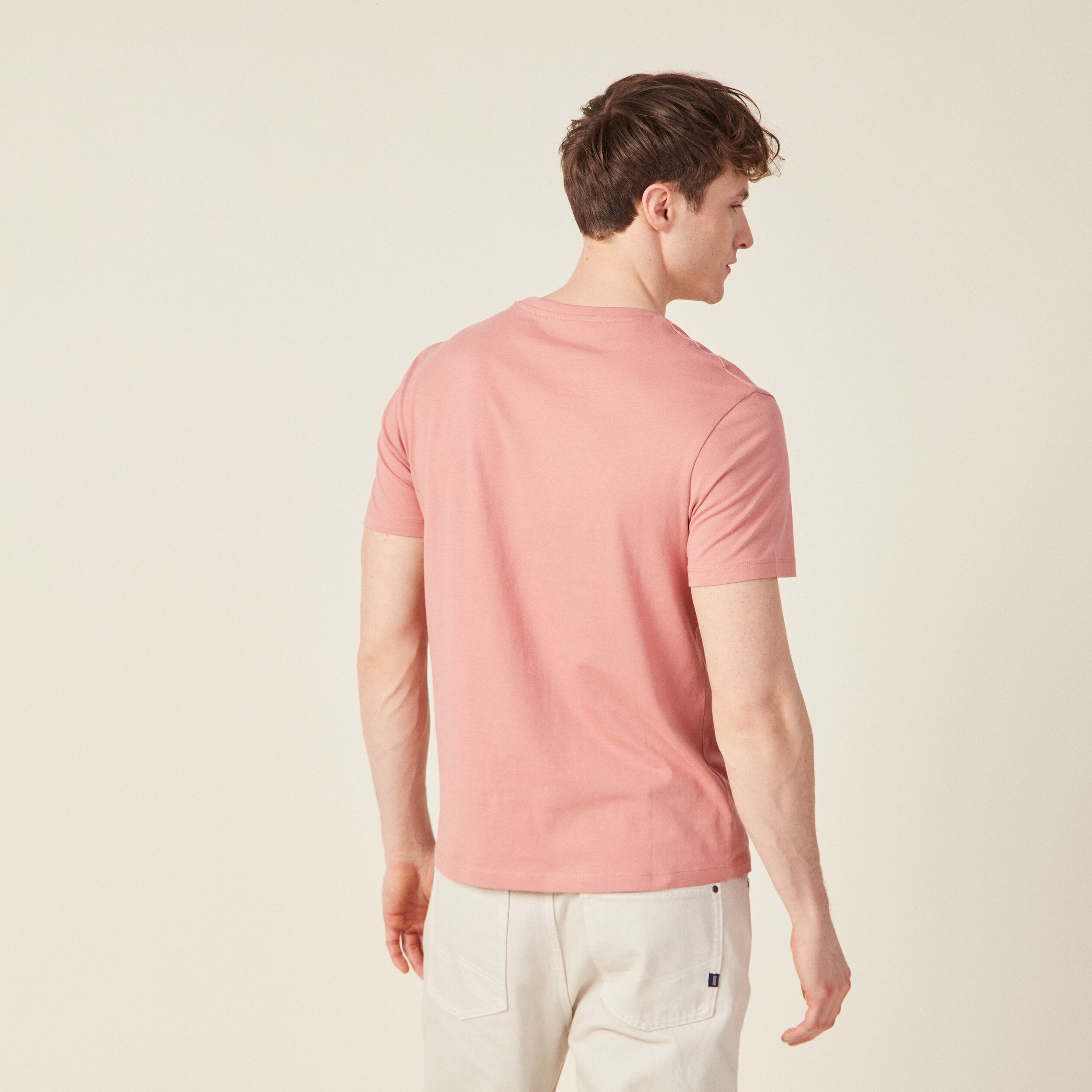Tee shirt rose 2025 homme