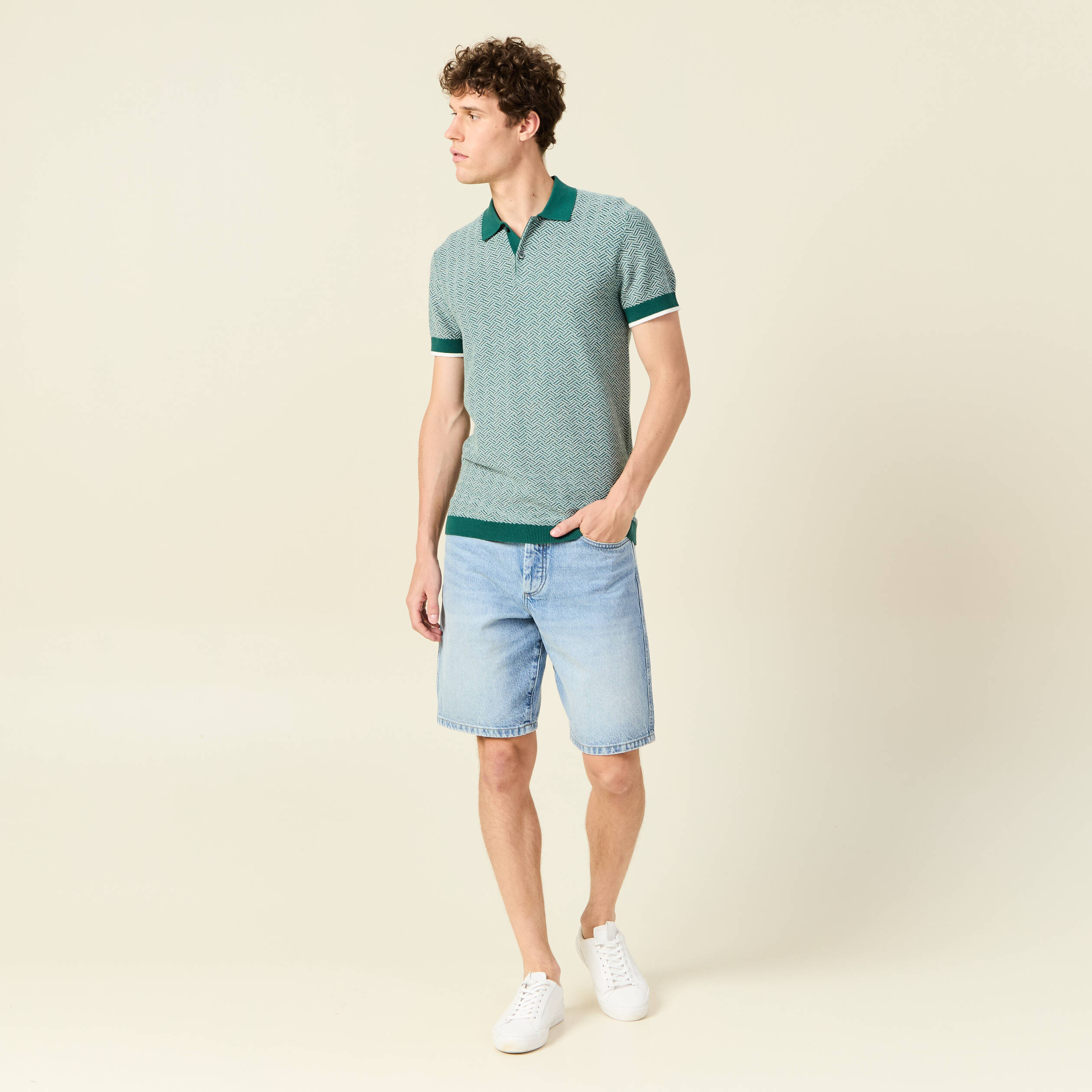 polo manches courtes vert fonce homme Polo manches courtes vert foncé homme