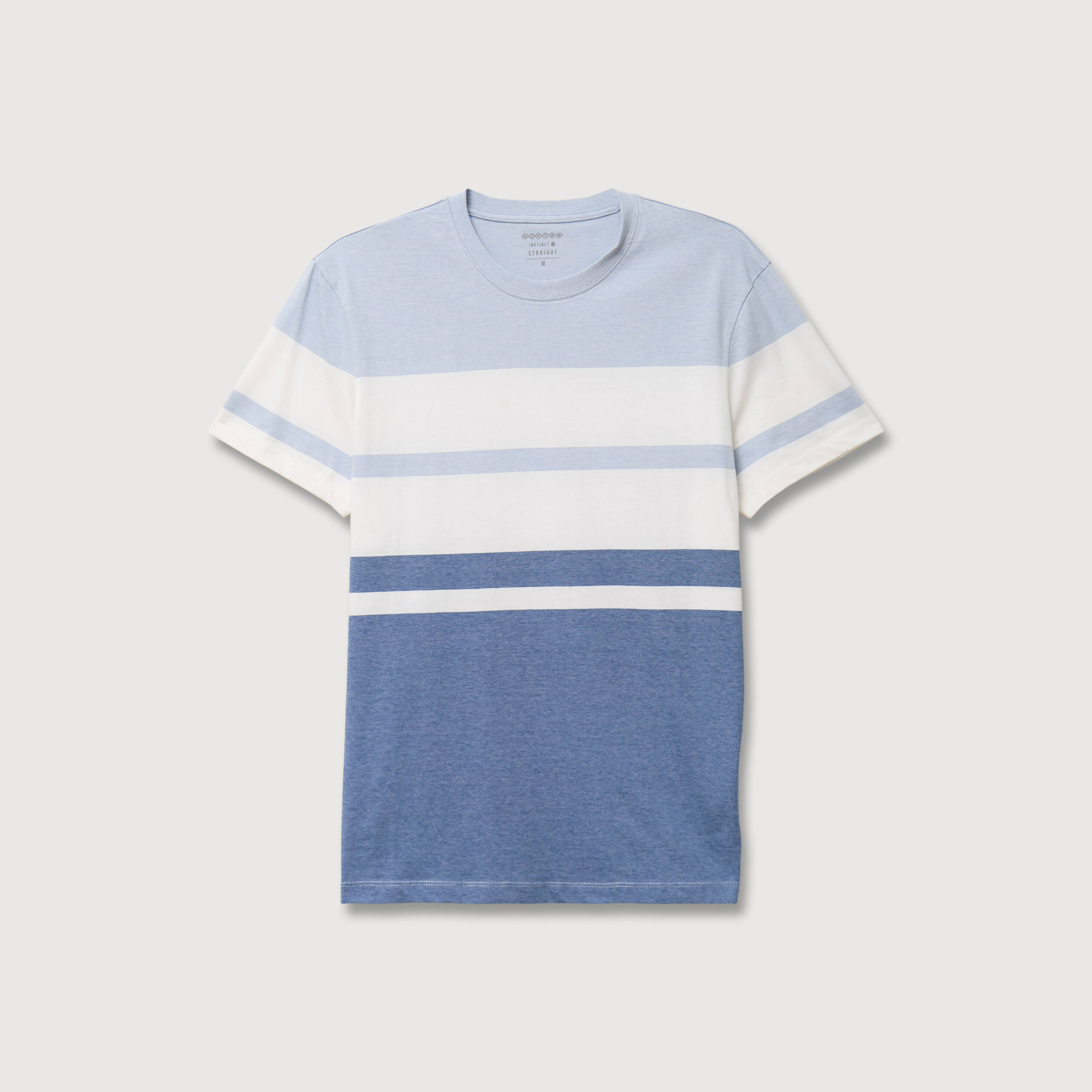 T-shirt manches courtes bleu gris homme