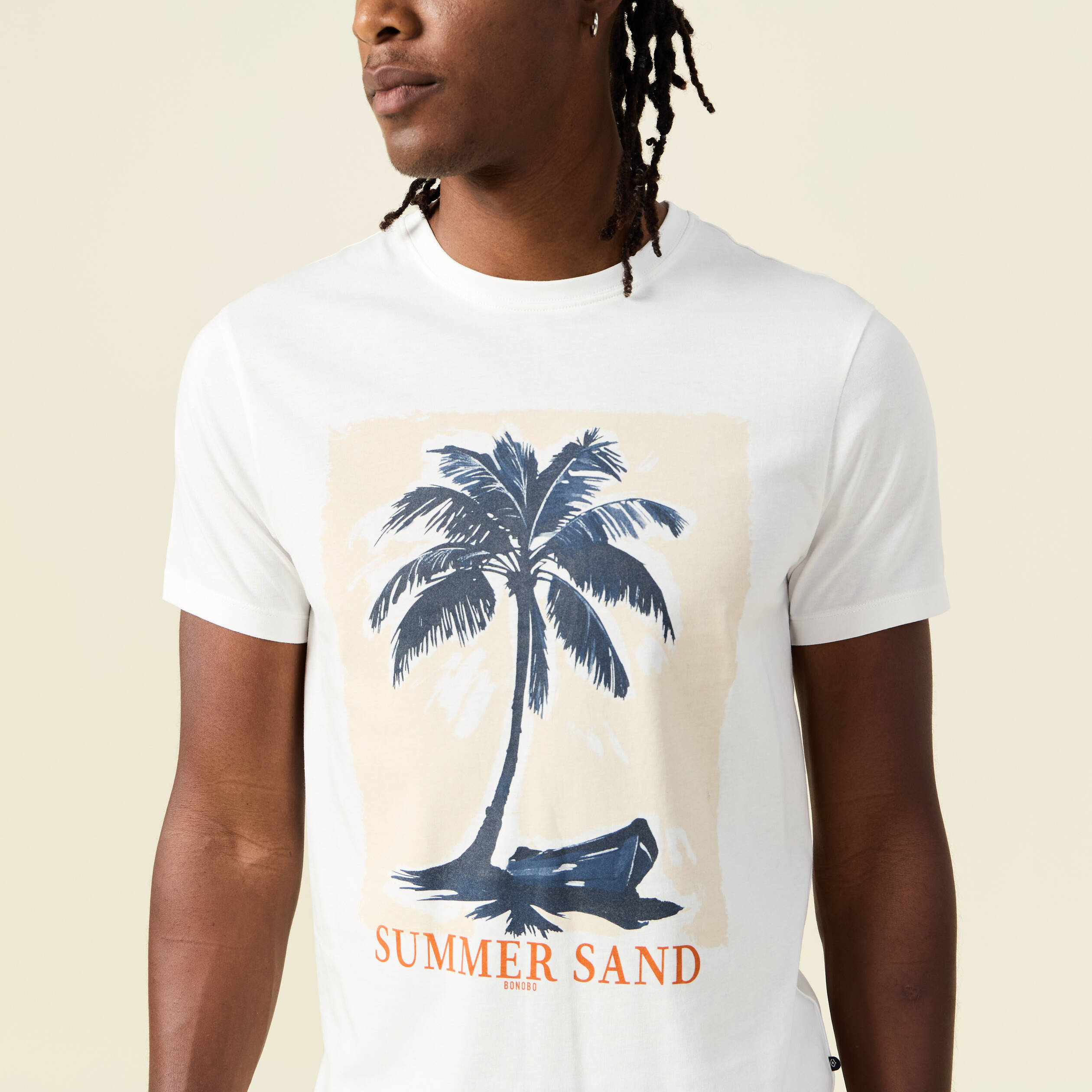 t shirt manches courtes ecru homme T-shirt manches courtes ecru homme
