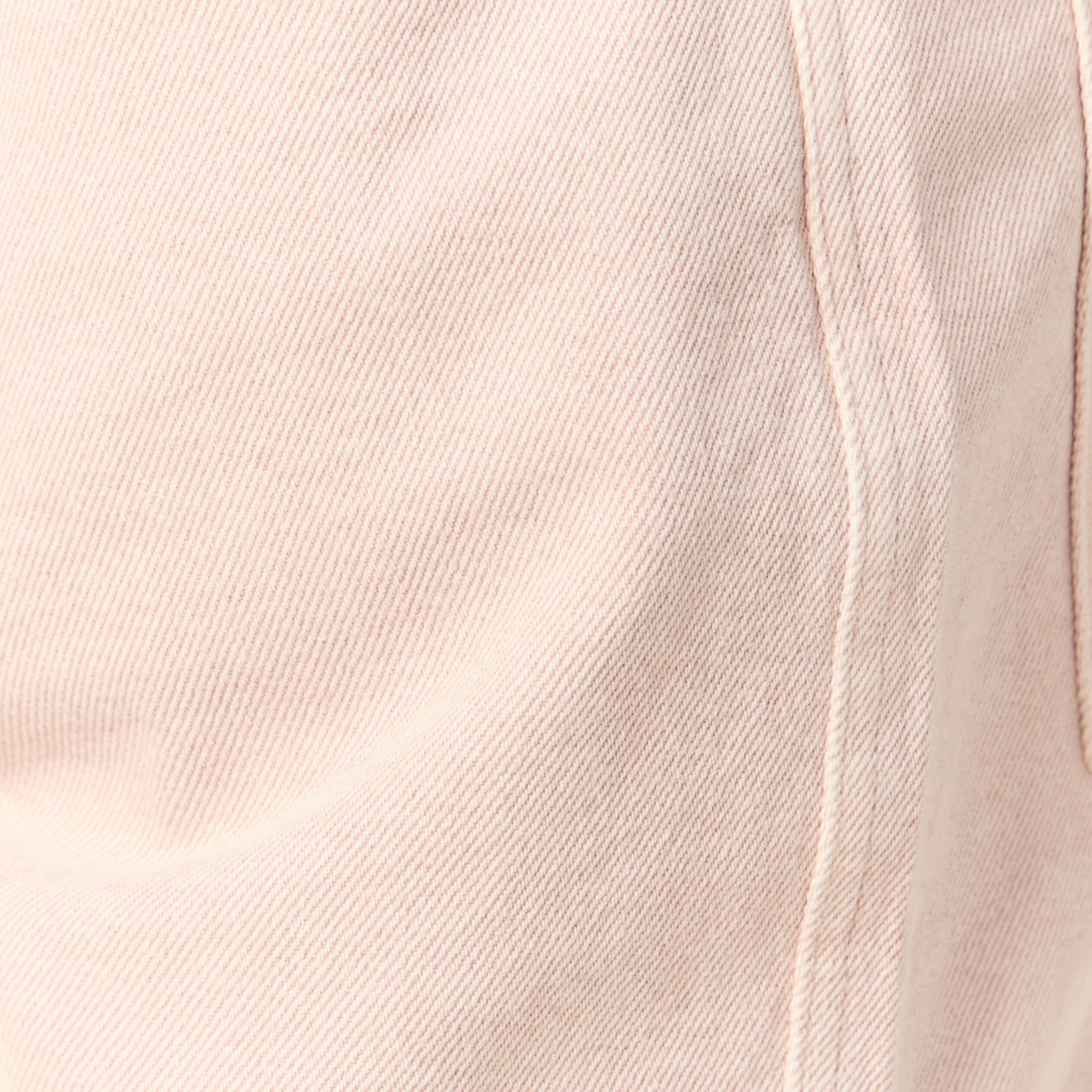 Bermuda droit en jean rose homme