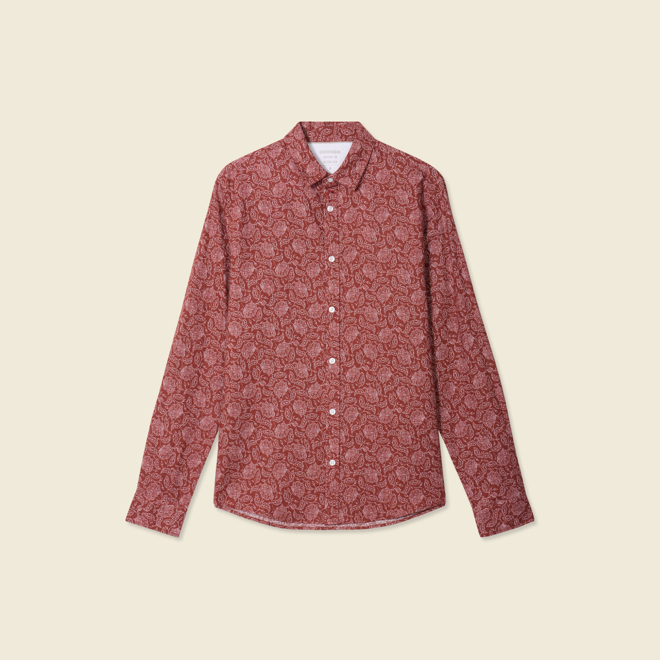 chemise manches longues marron homme Chemise manches longues marron homme