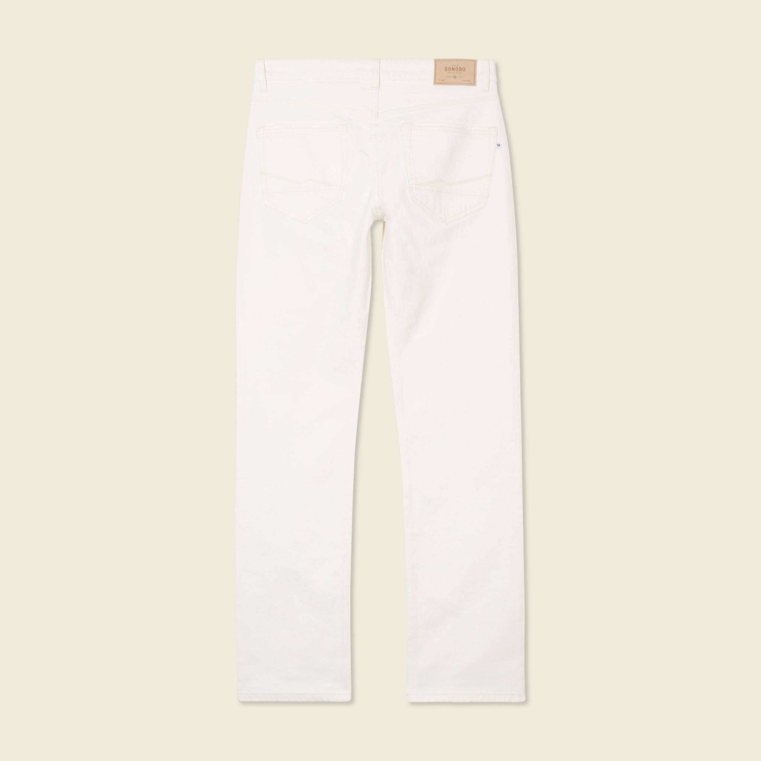 Jeans regular longueur 34 denim blanc homme