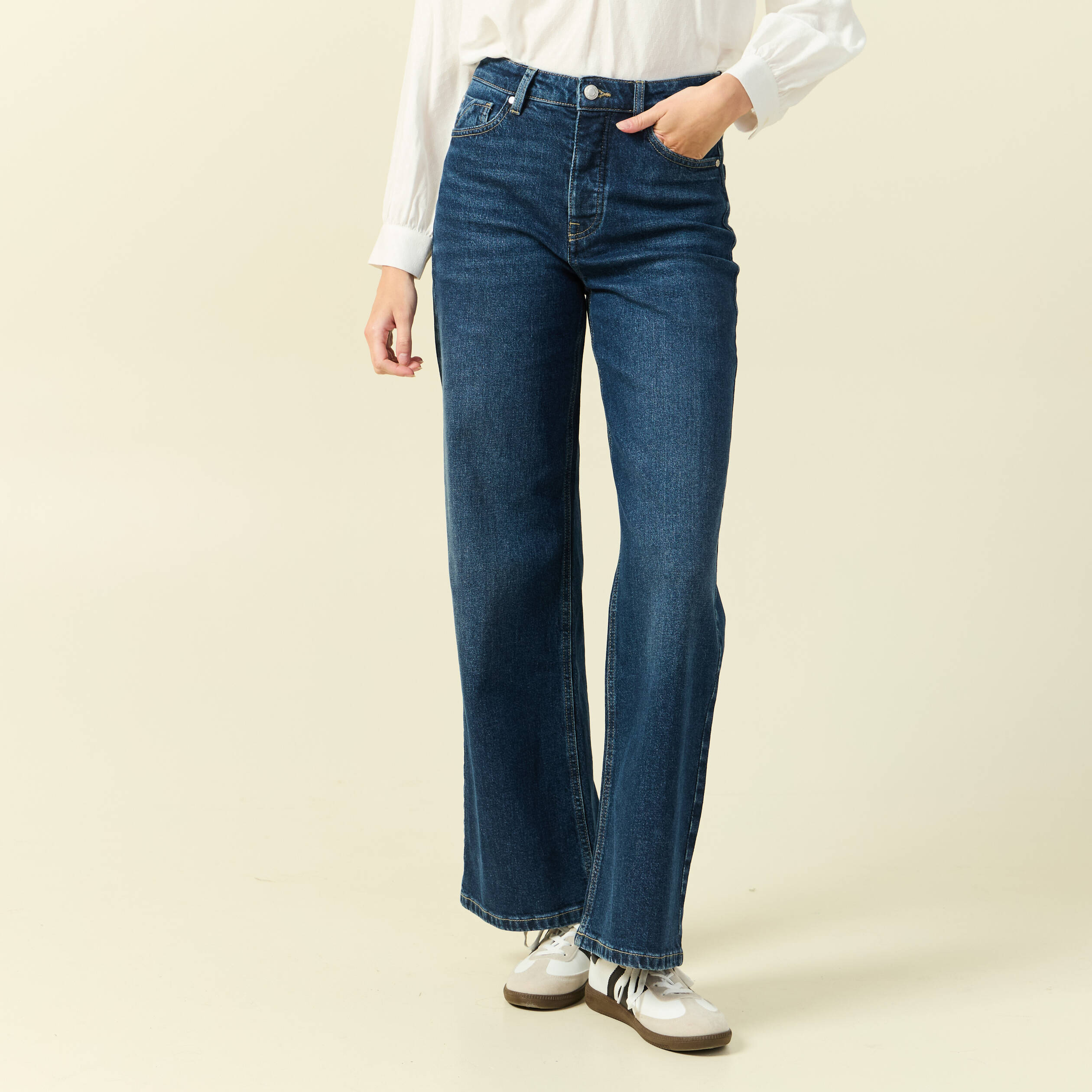 Bréal Jean Taille Haute 36 Jeans Large Taille Haute Denim Brut