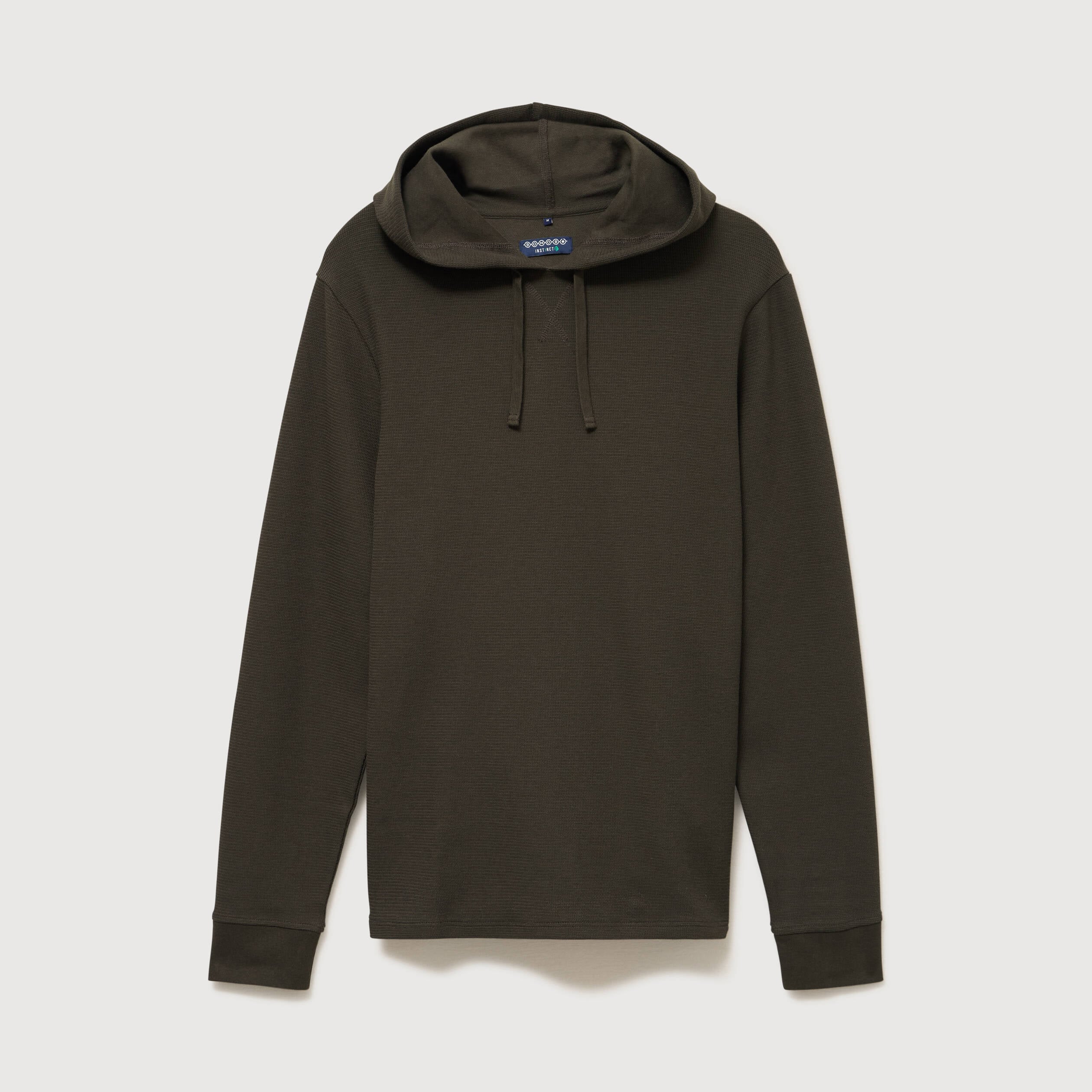 T-shirt &agrave; capuche vert kaki homme