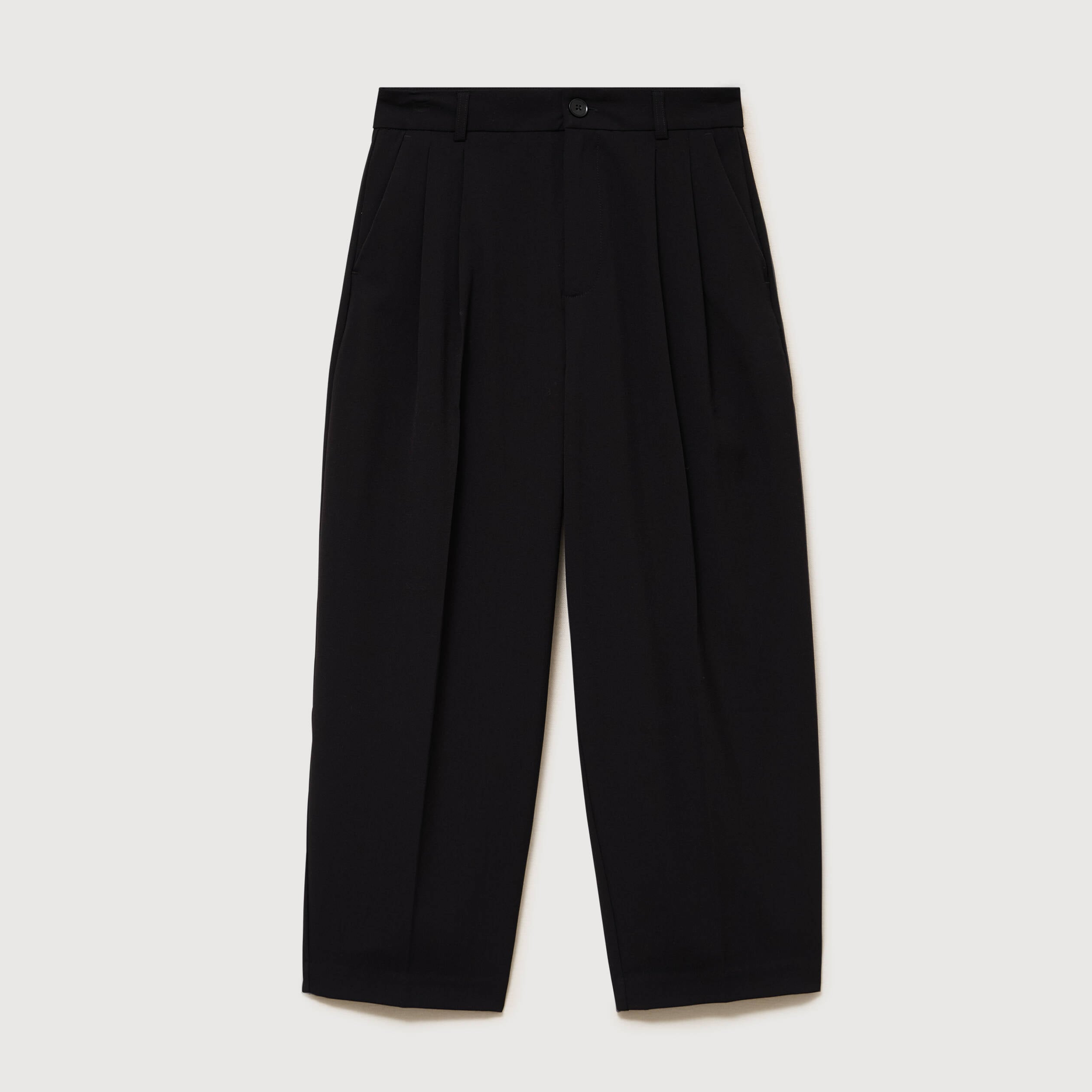 Pantalon barrel noir femme