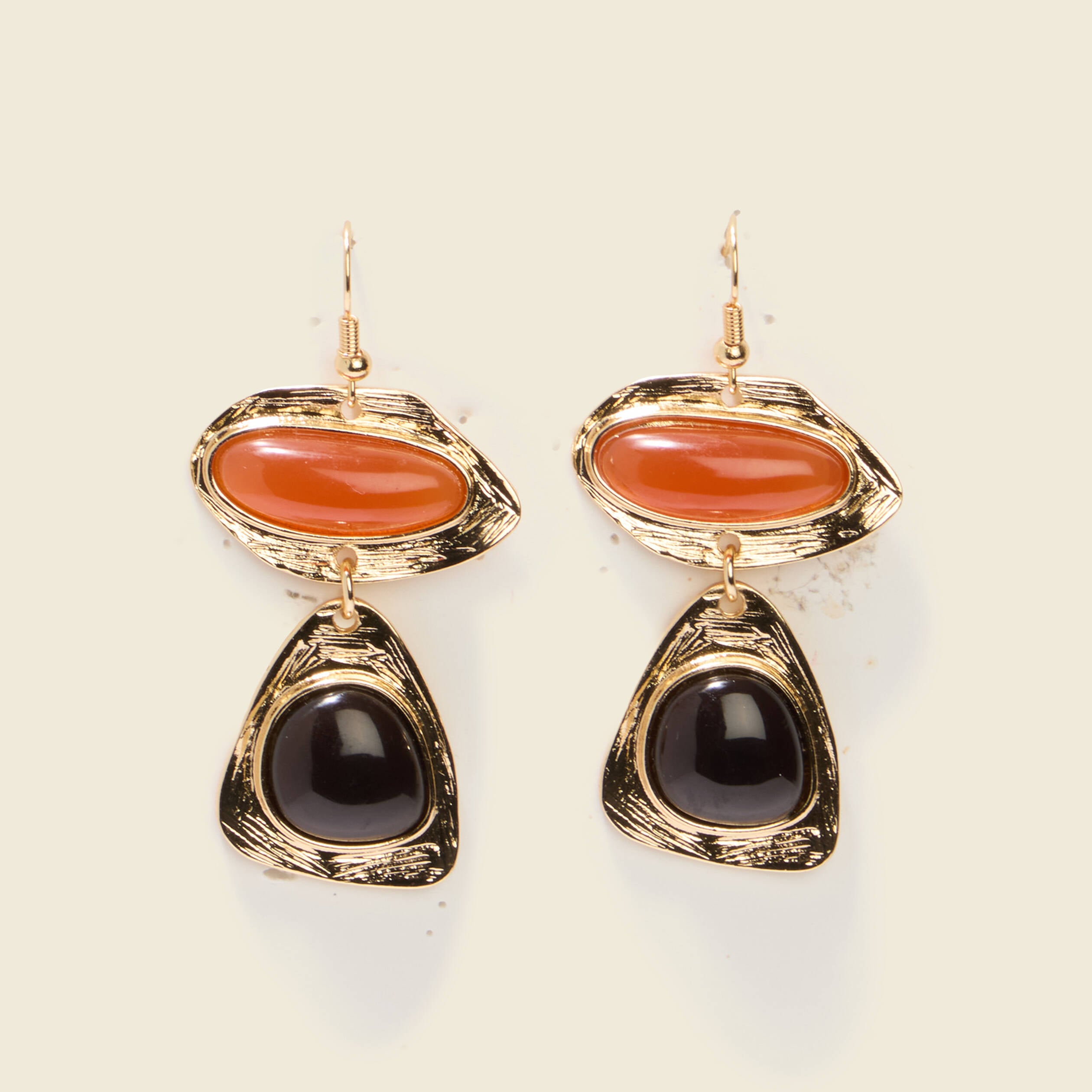 Boucles d'oreilles orange femme