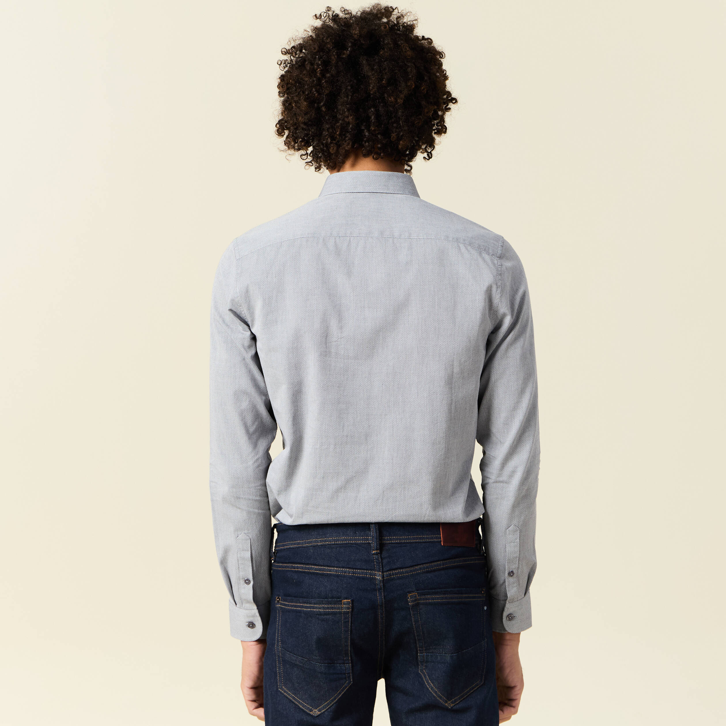 chemise manches longues gris homme Chemise manches longues gris homme