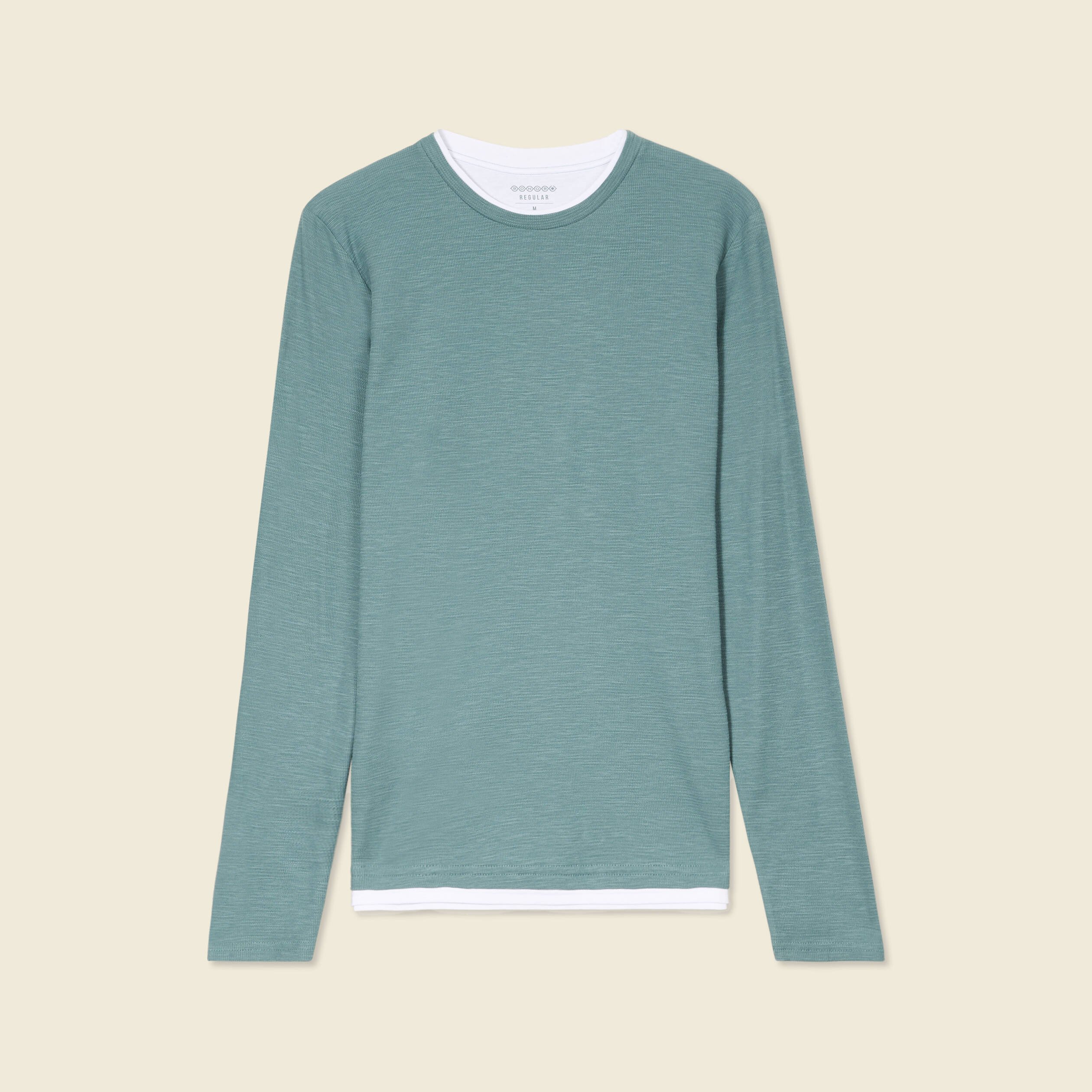t shirt manches longues vert fonce homme T-shirt manches longues vert foncé homme