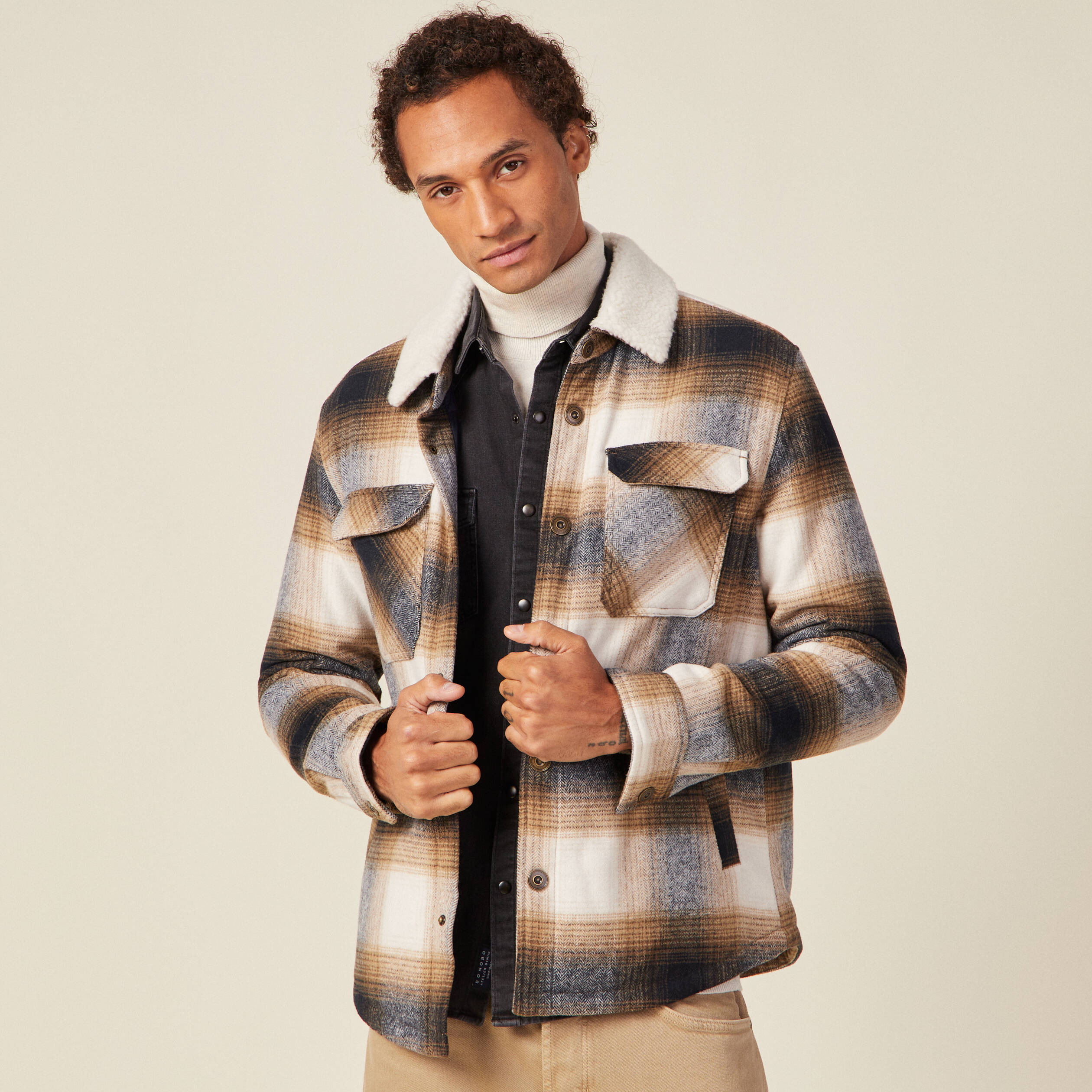 veste surchemise ample ecru homme Veste surchemise ample ecru homme